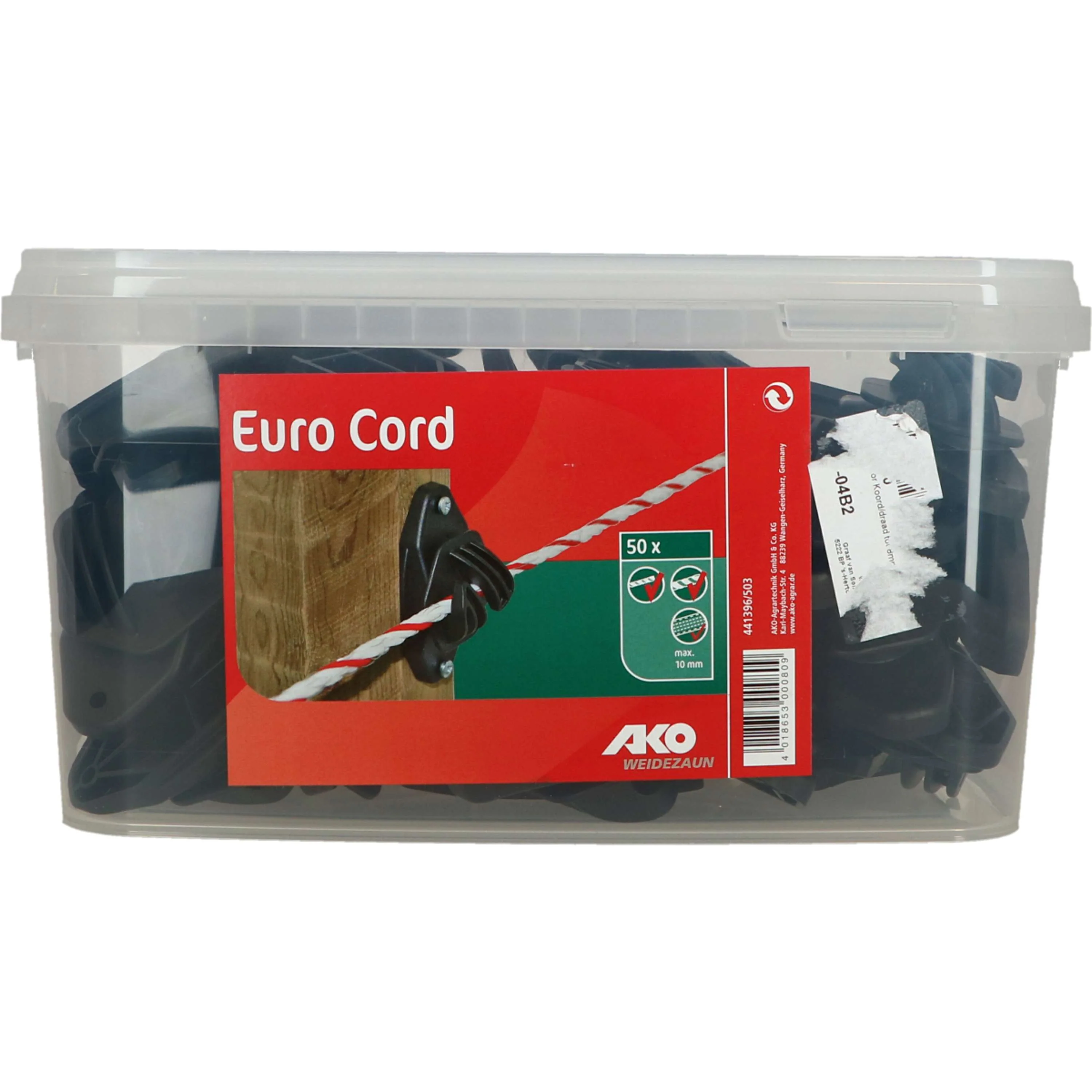 Ako Isolateur Cordon/Fil jusqu'à 8mm 10 Pièces Noir - Image 3