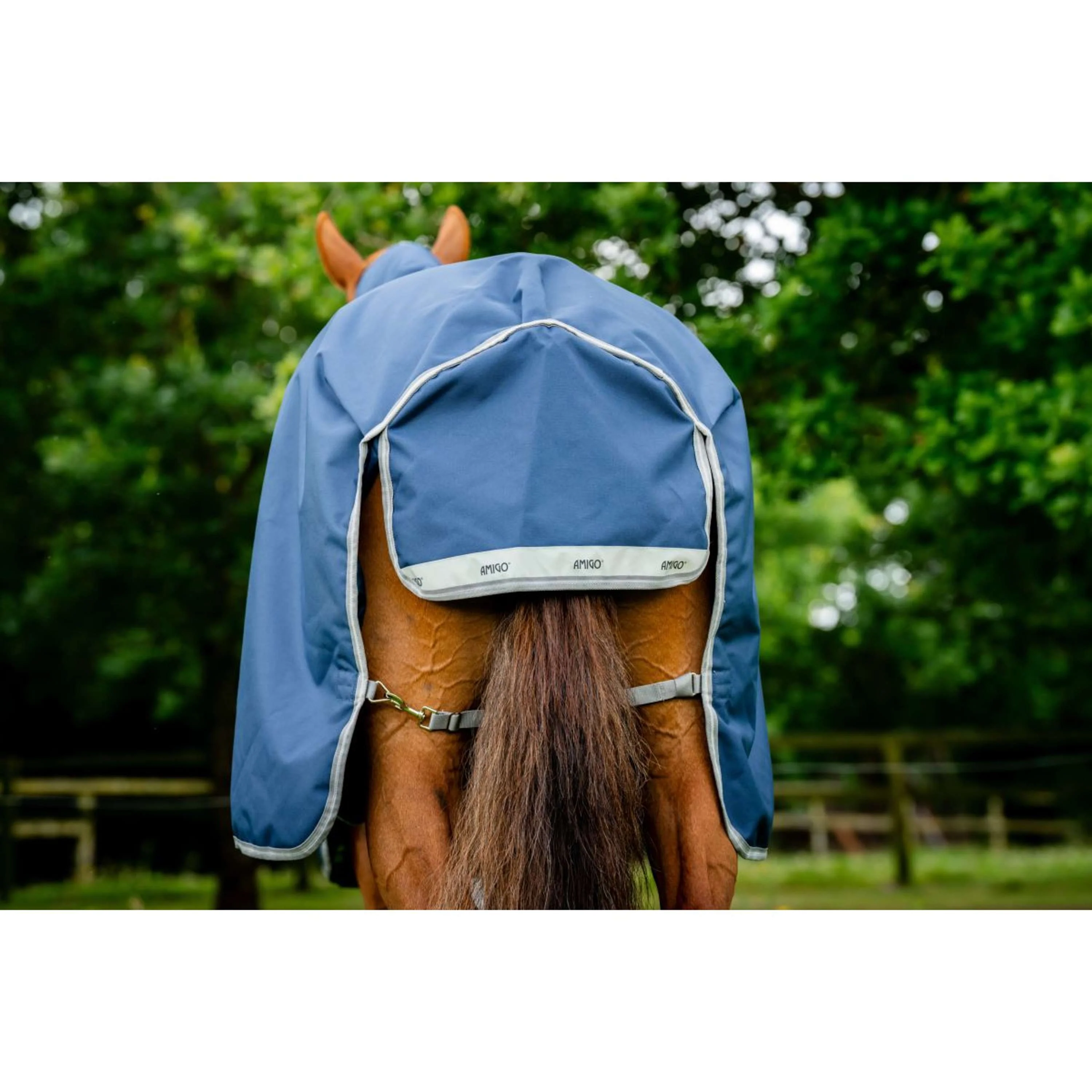 Amigo Bravo 12 Plus Turnout Heavy 400g Navy/Titanium Grey - Image 6