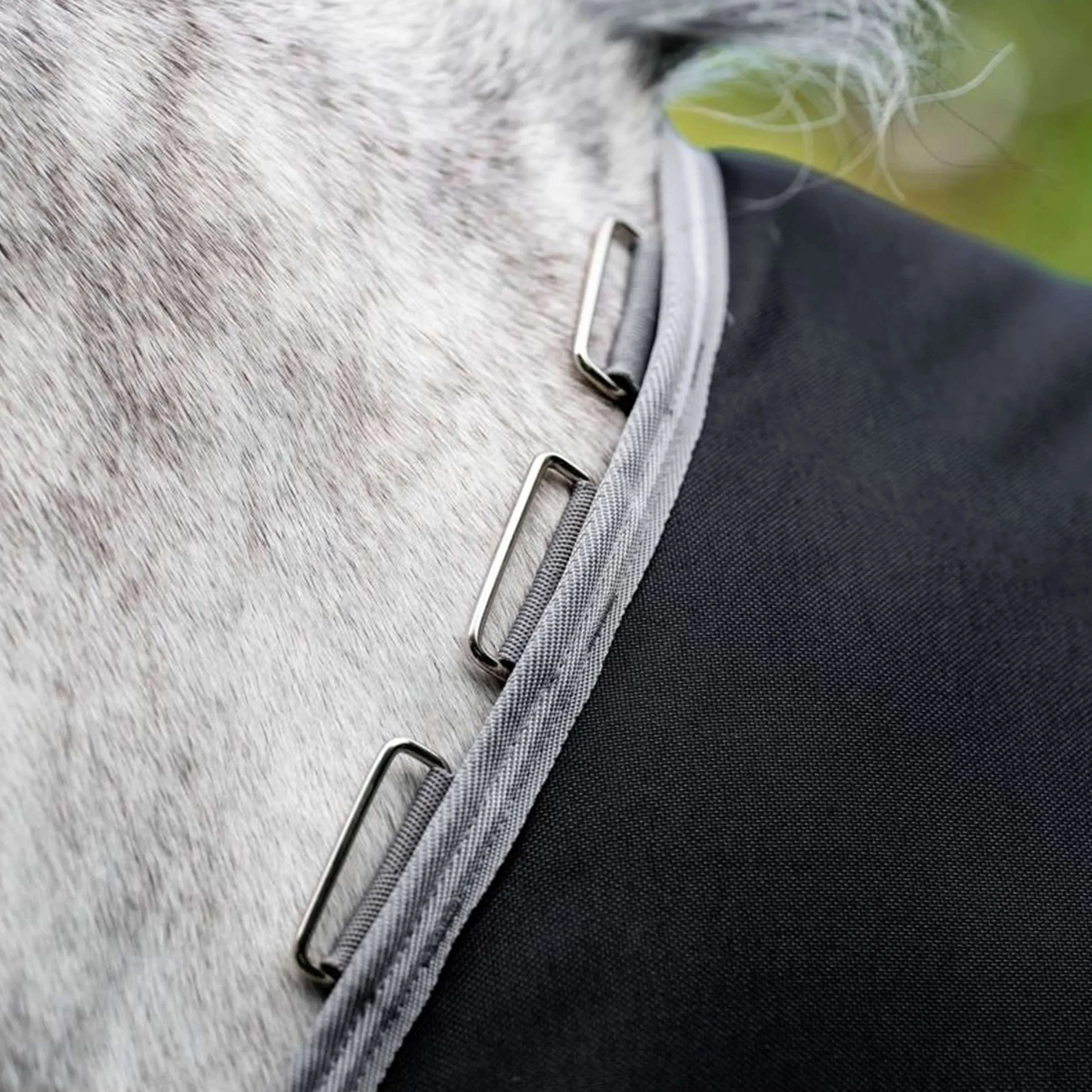 Amigo Chemise Turnout 1200D Plus 50g Noir/Gris Titane/Argent - Image 4