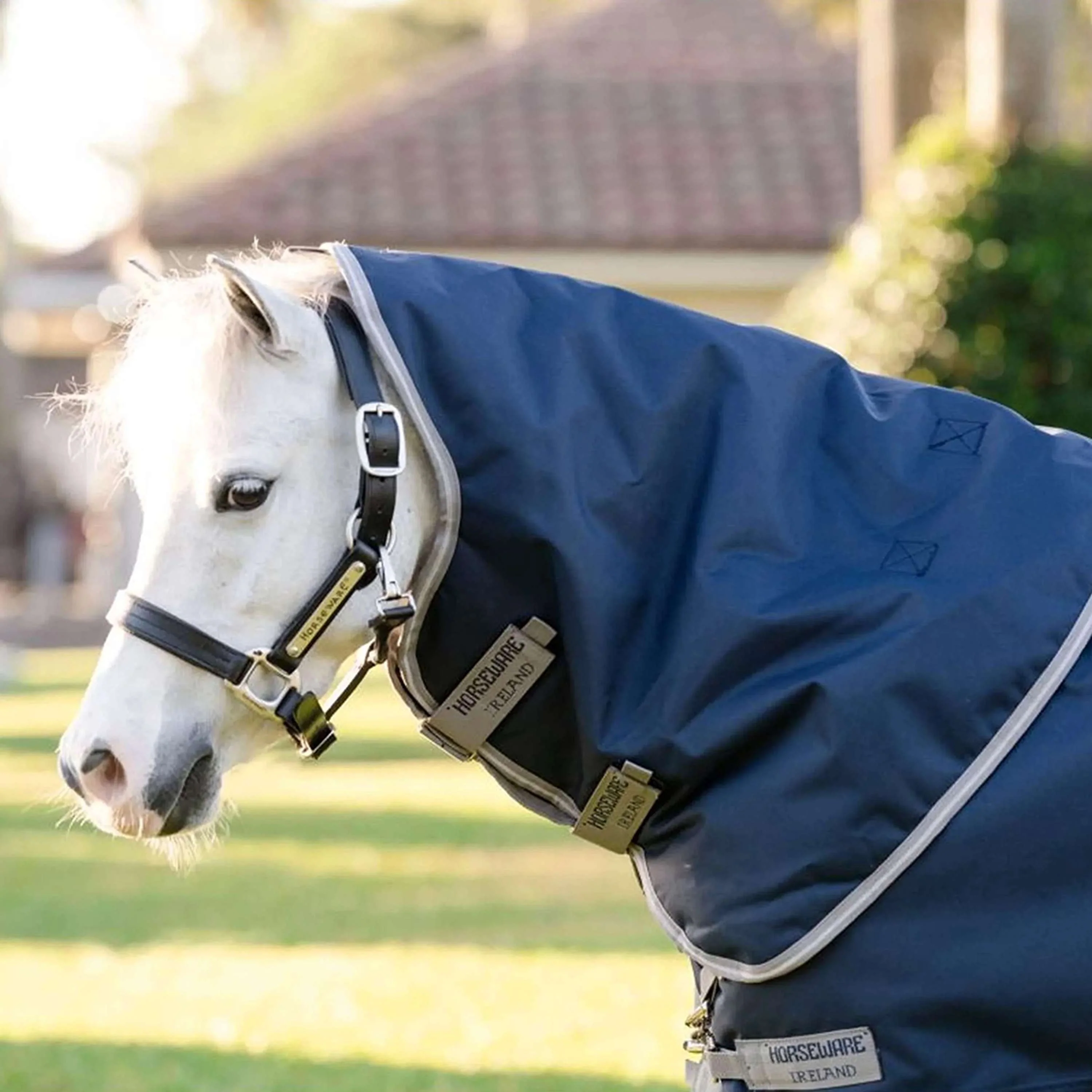 Amigo Chemise Turnout 1200D Plus Pony 0g Marine/Gris Titane/Argent - Image 2