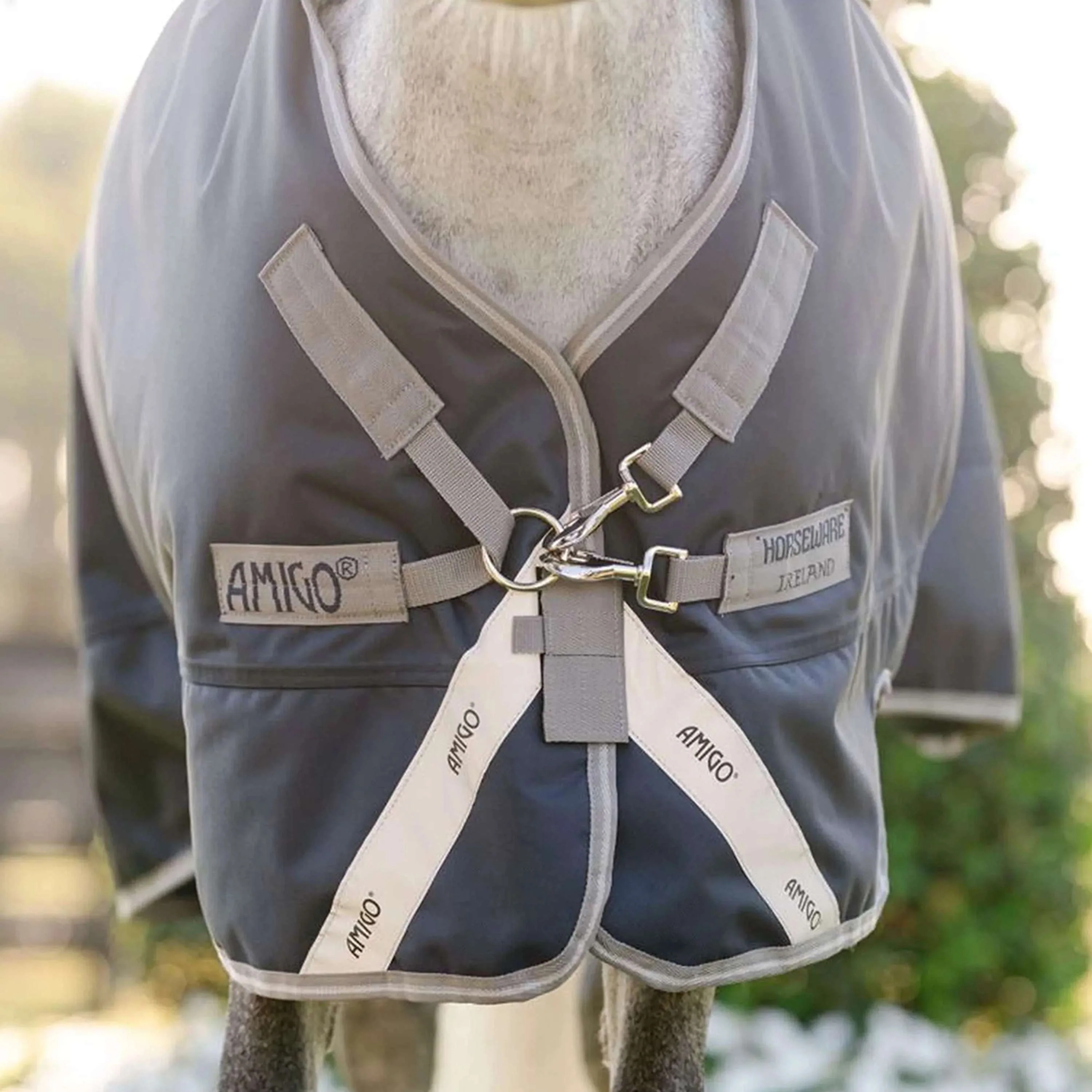 Amigo Chemise Turnout 1200D Plus Pony 0g Marine/Gris Titane/Argent - Image 3