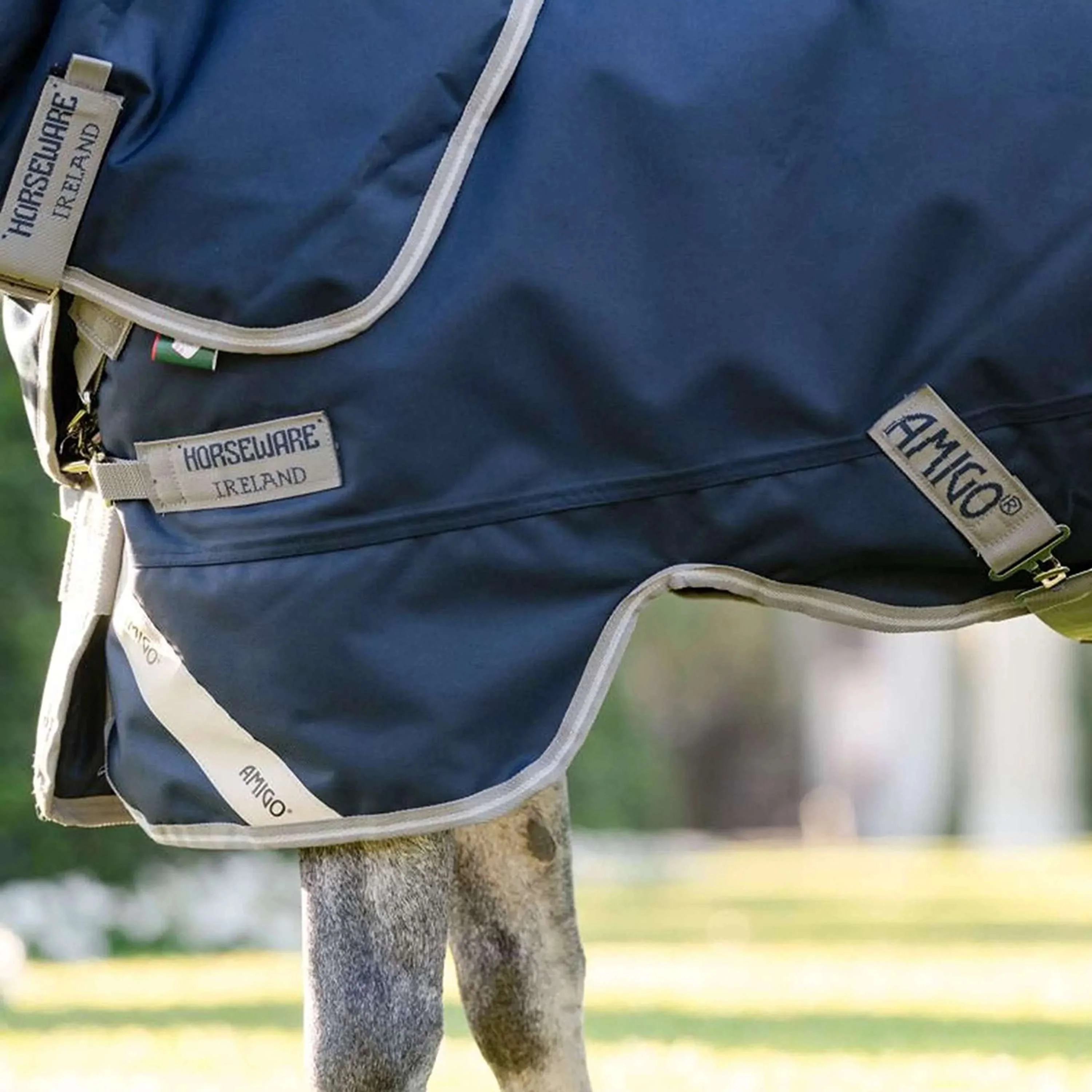 Amigo Chemise Turnout 1200D Plus Pony 0g Marine/Gris Titane/Argent - Image 5