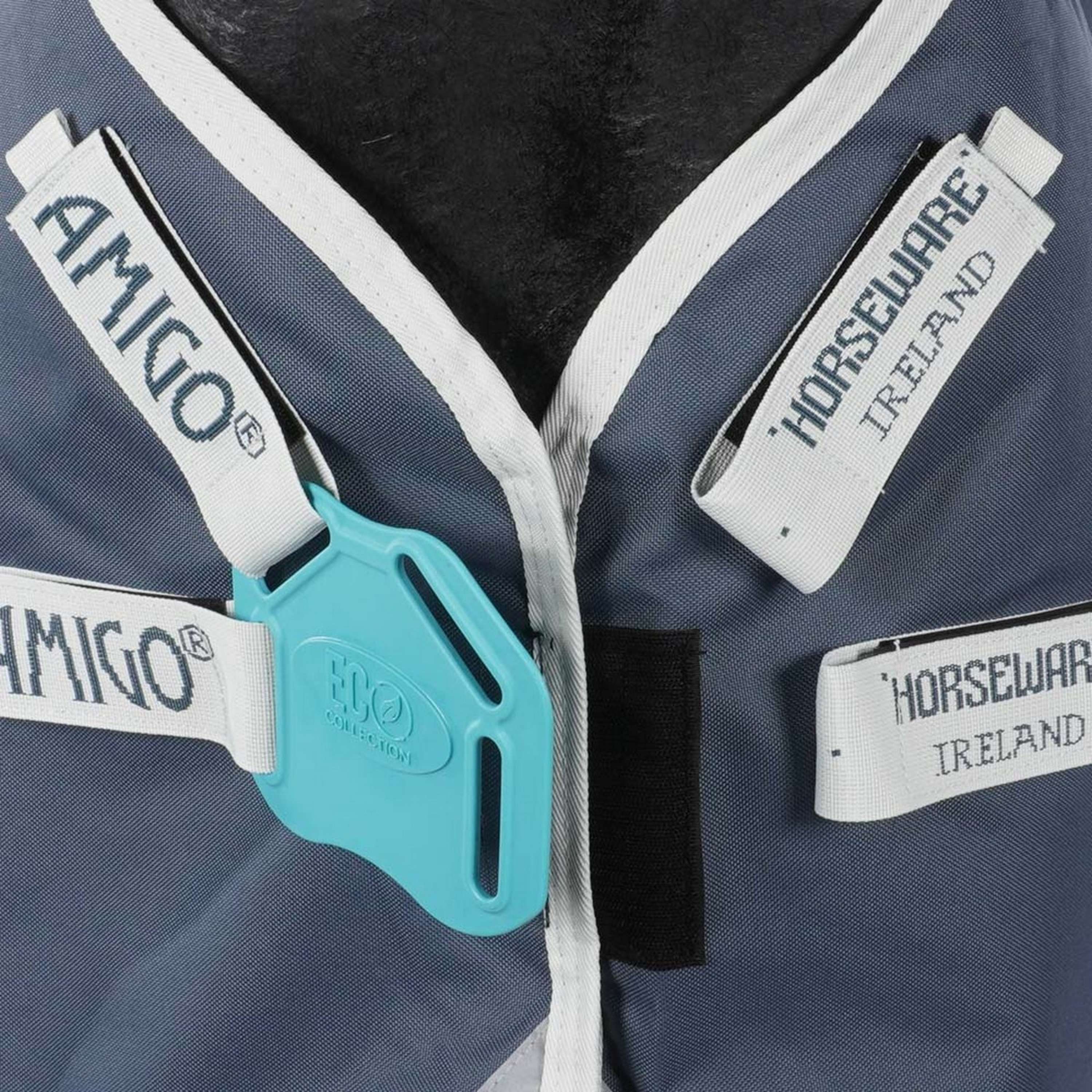 Amigo Couverture Turnout Eco Bravo 12 Plus 0g Teal/Grey - Image 5