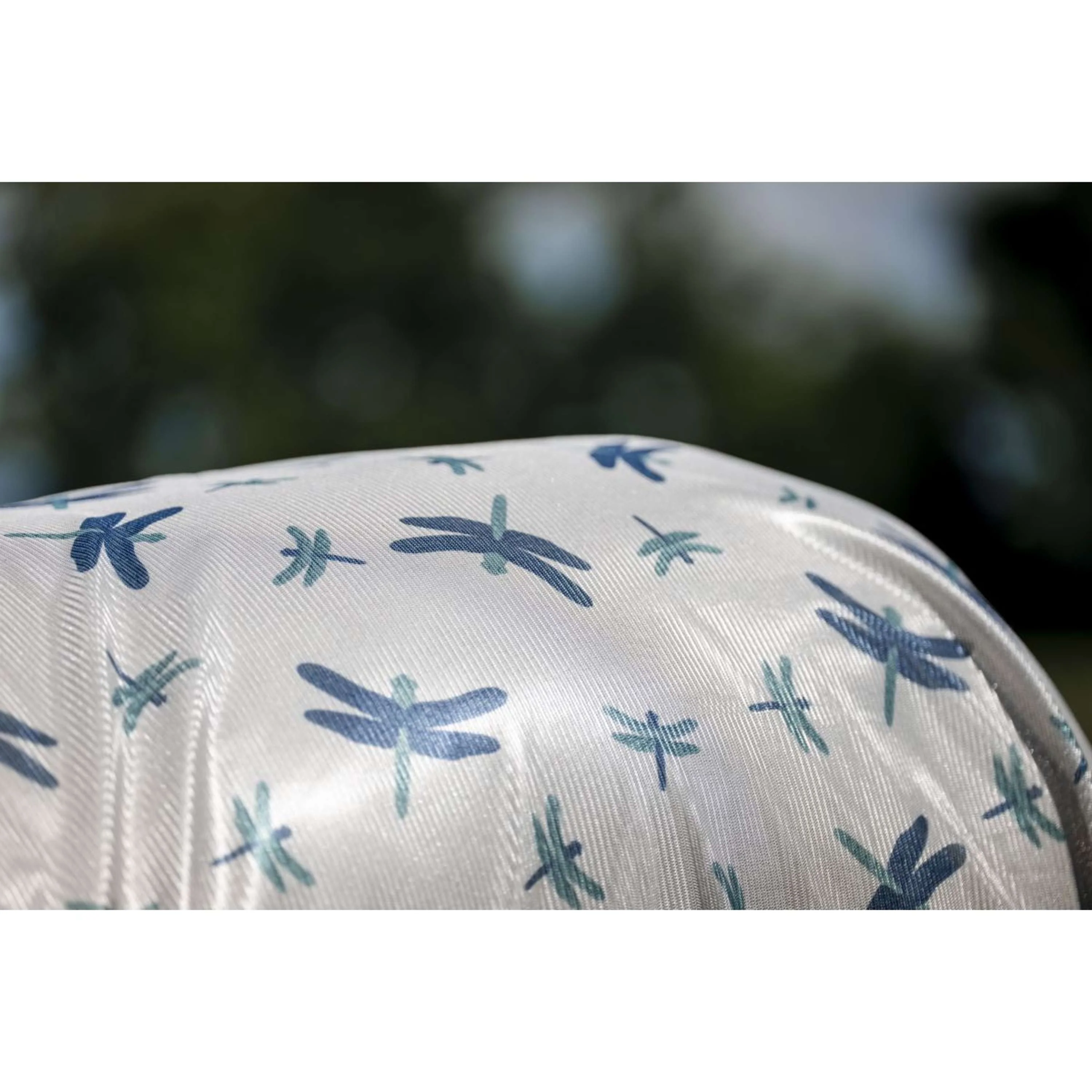 Amigo Couverture Anti-Mouches Integrated Dragonfly Print/Silver/Blue/Sage - Image 4