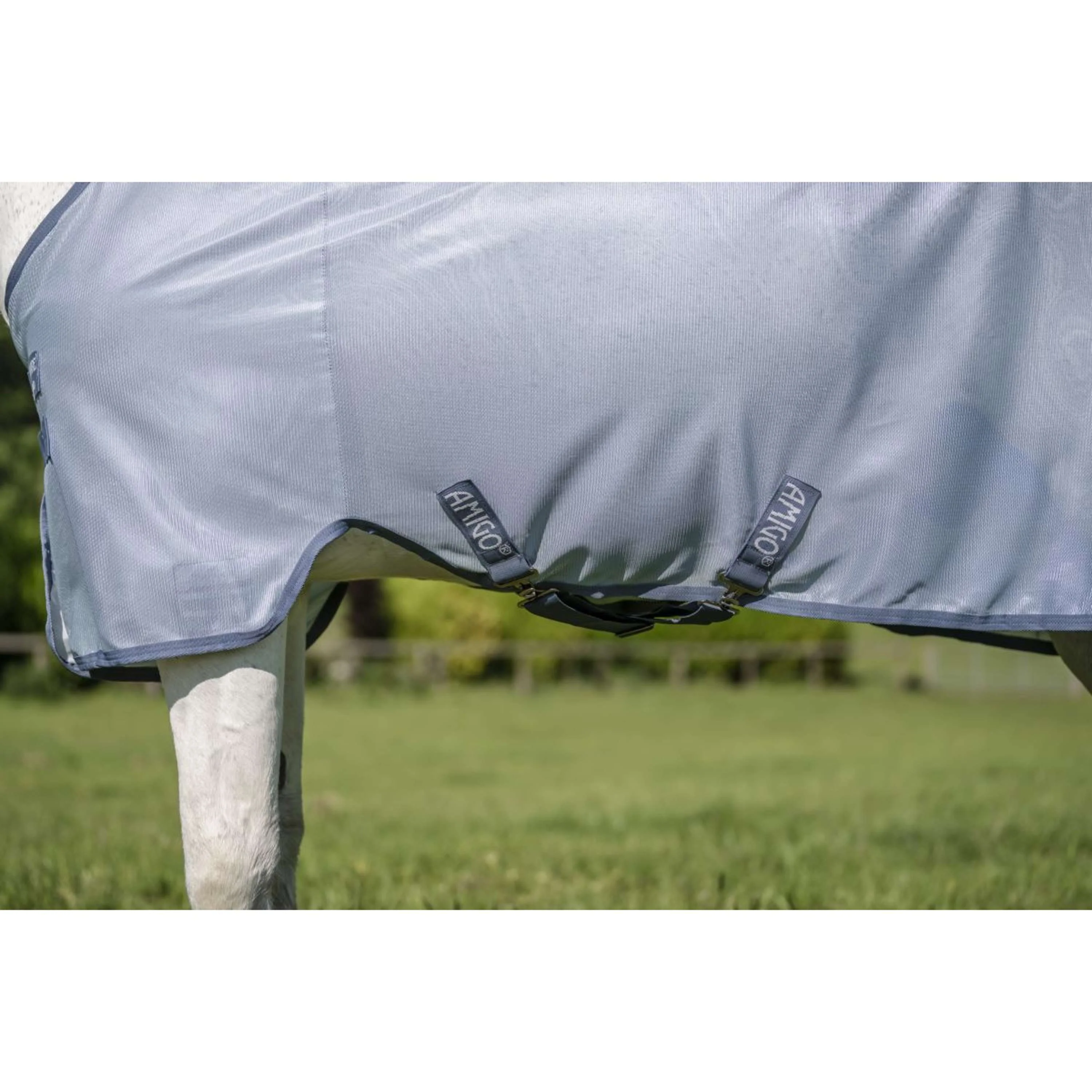 Amigo Couverture Anti-Mouches Pony Heather Blue/Blue/Silver - Image 2