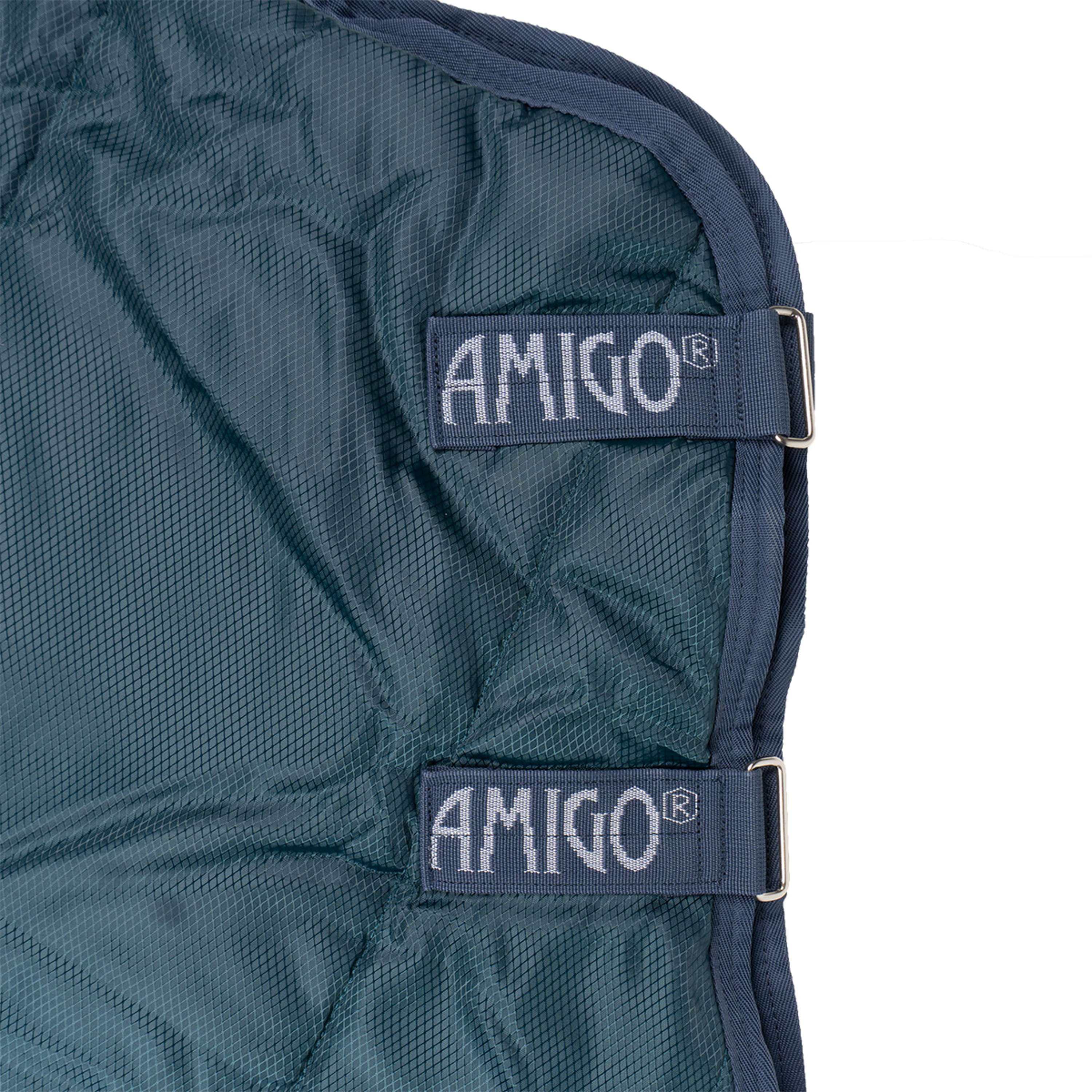 Amigo Couvre-Cou Ripstip Insulator Stable 200g Dynasty Green/Navy/Silver - Image 5