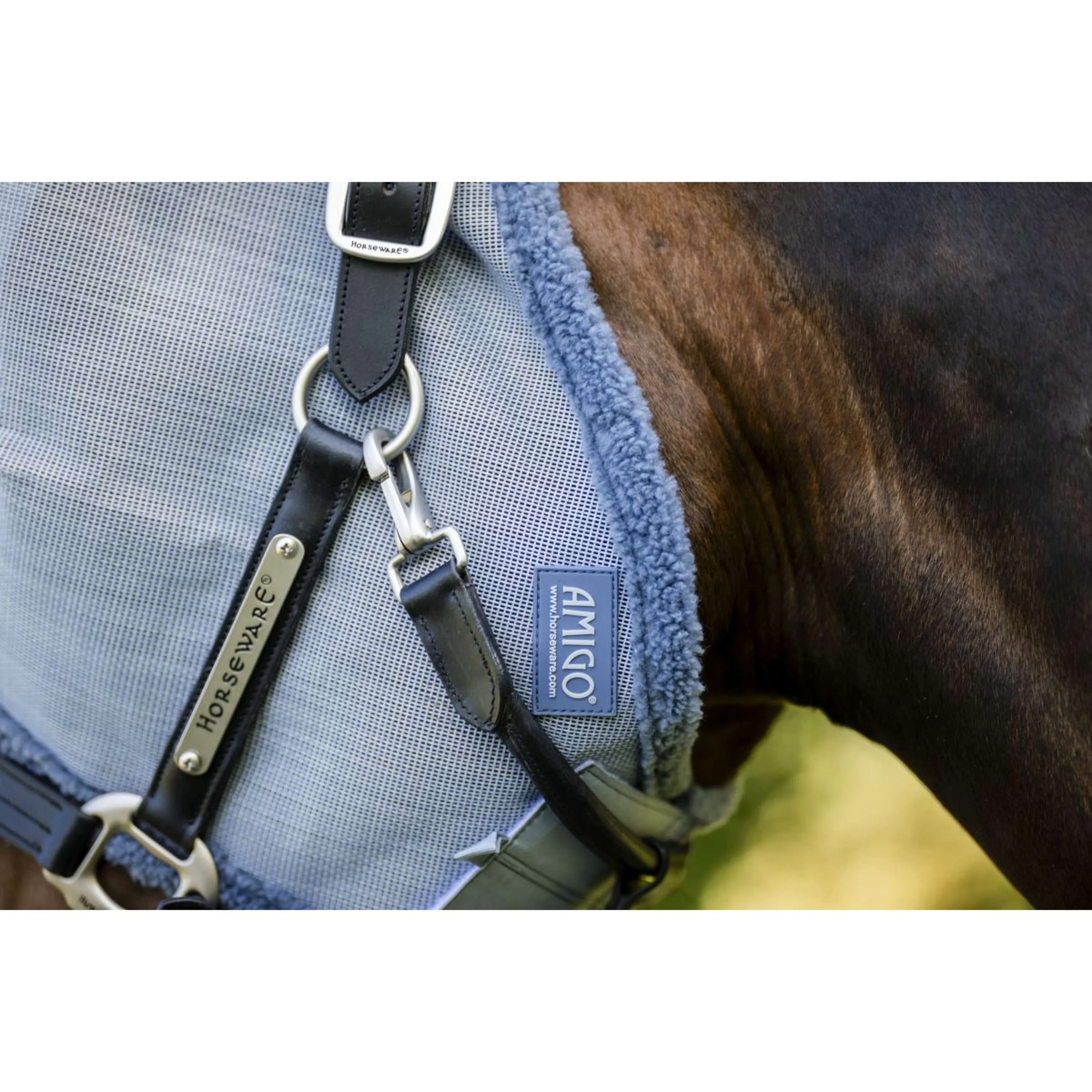 Amigo Masque Anti-Mouches Heather Blue/Blue/Silver - Image 5