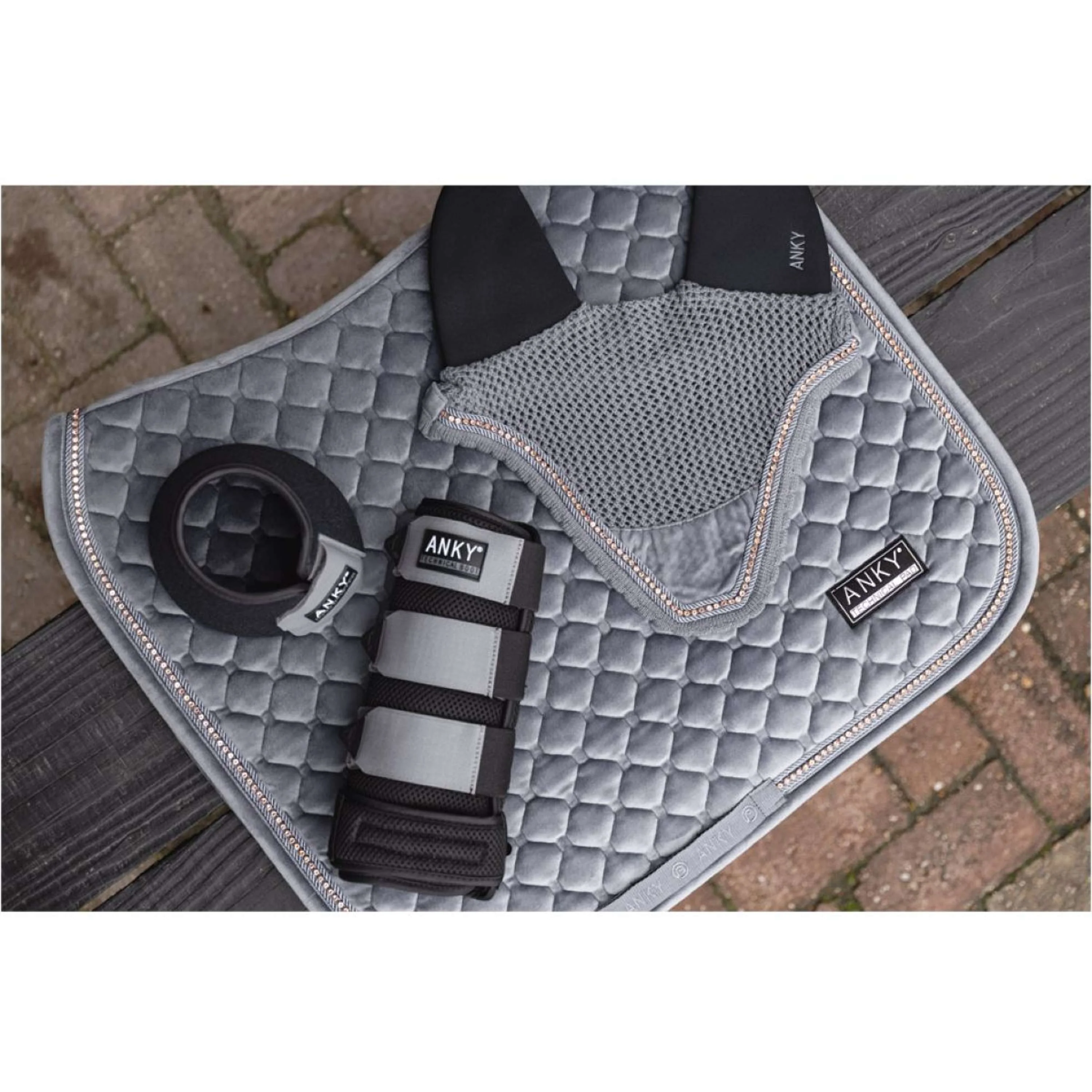ANKY Guêtres 3D Mesh Black/Steel Grey - Image 3
