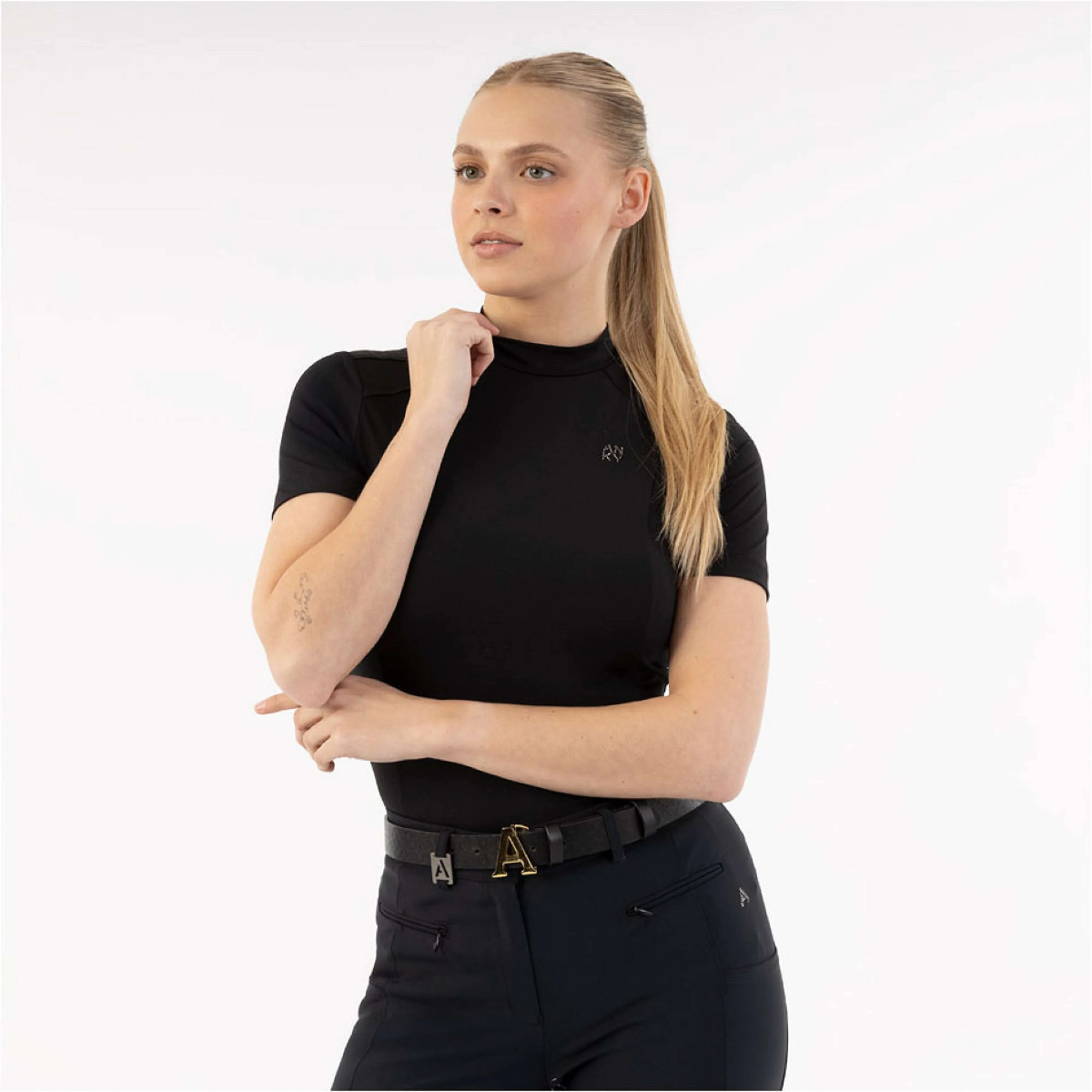 ANKY T-Shirt Mockneck Tee ATC261205 Noir