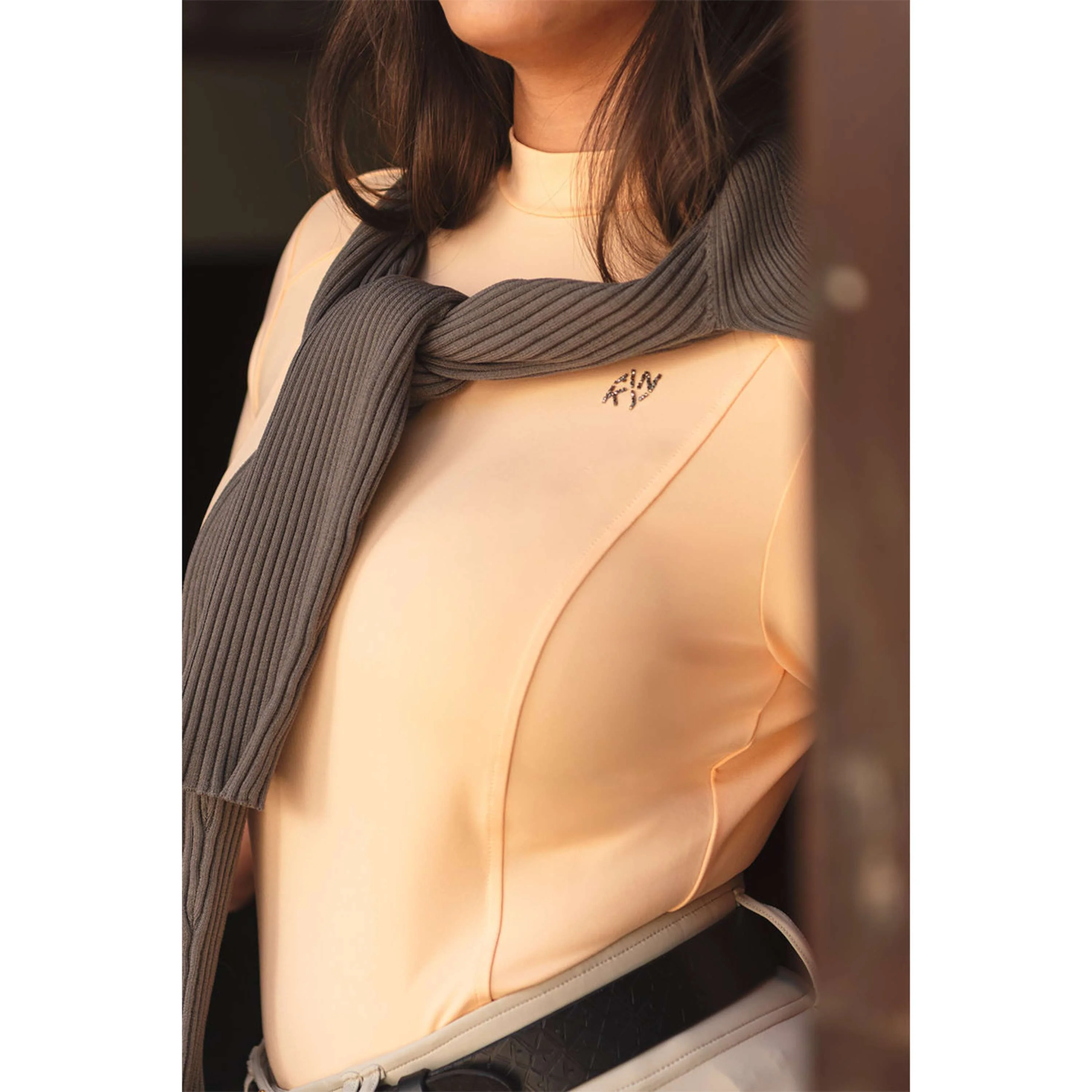 ANKY T-Shirt Mockneck Tee ATC261205 Peach Fuzz - Image 2
