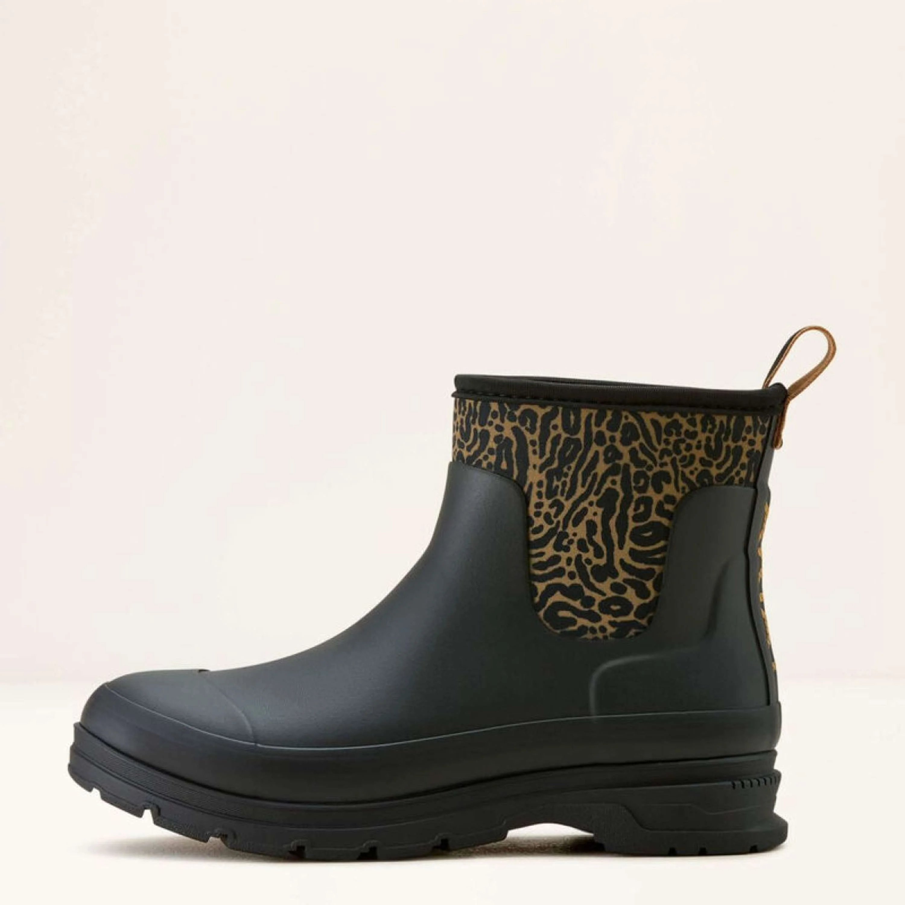 Ariat Bottes de pluie Kelmarsh Shortie Femme Black/Ocelot Print - Image 2