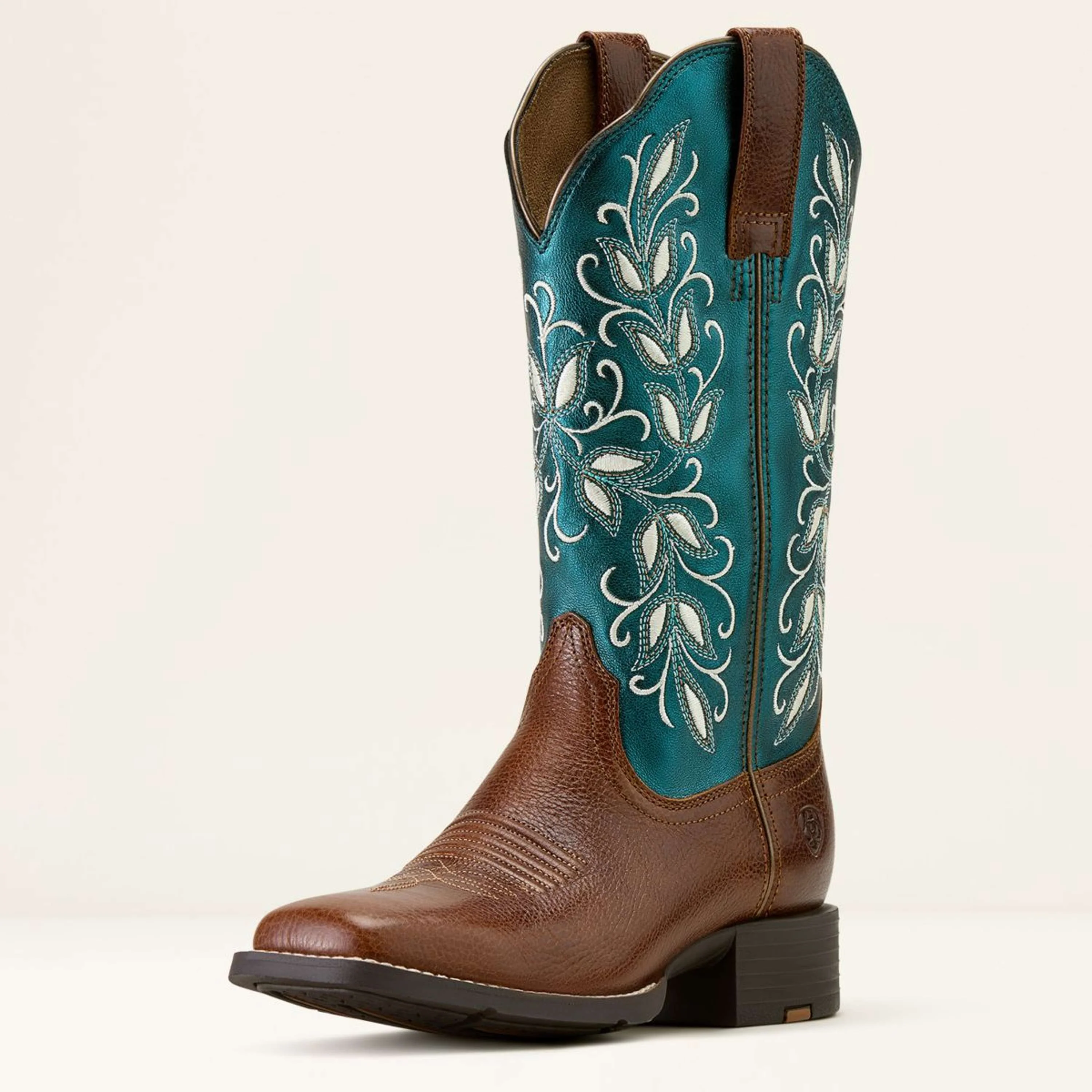 Ariat Bottes Western Round Up Holly Femme Beasty Brown/Metallic Sea