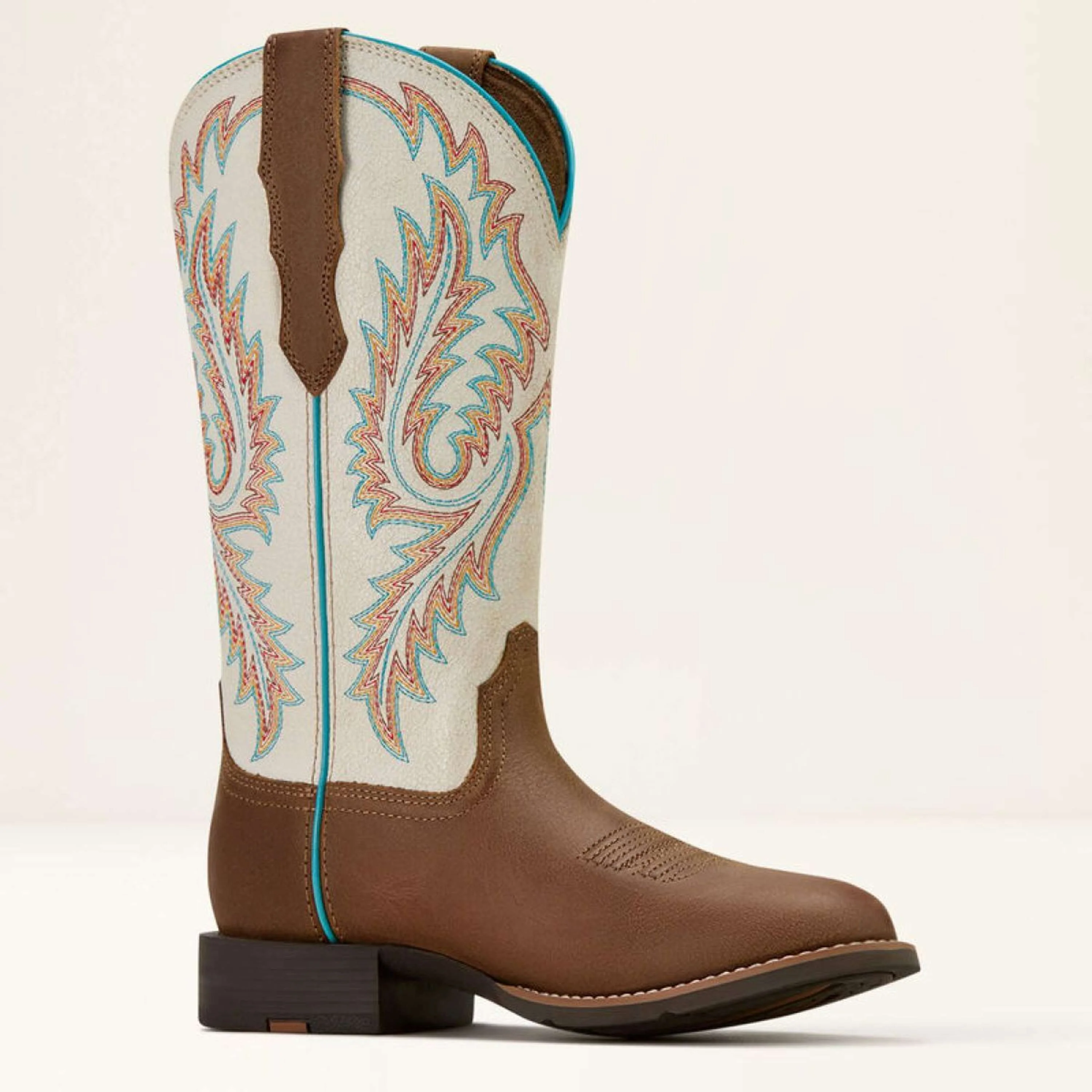 Ariat Bottes Western Round Up W Toe Femme Sandstorm/Distressed Ivory - Image 3