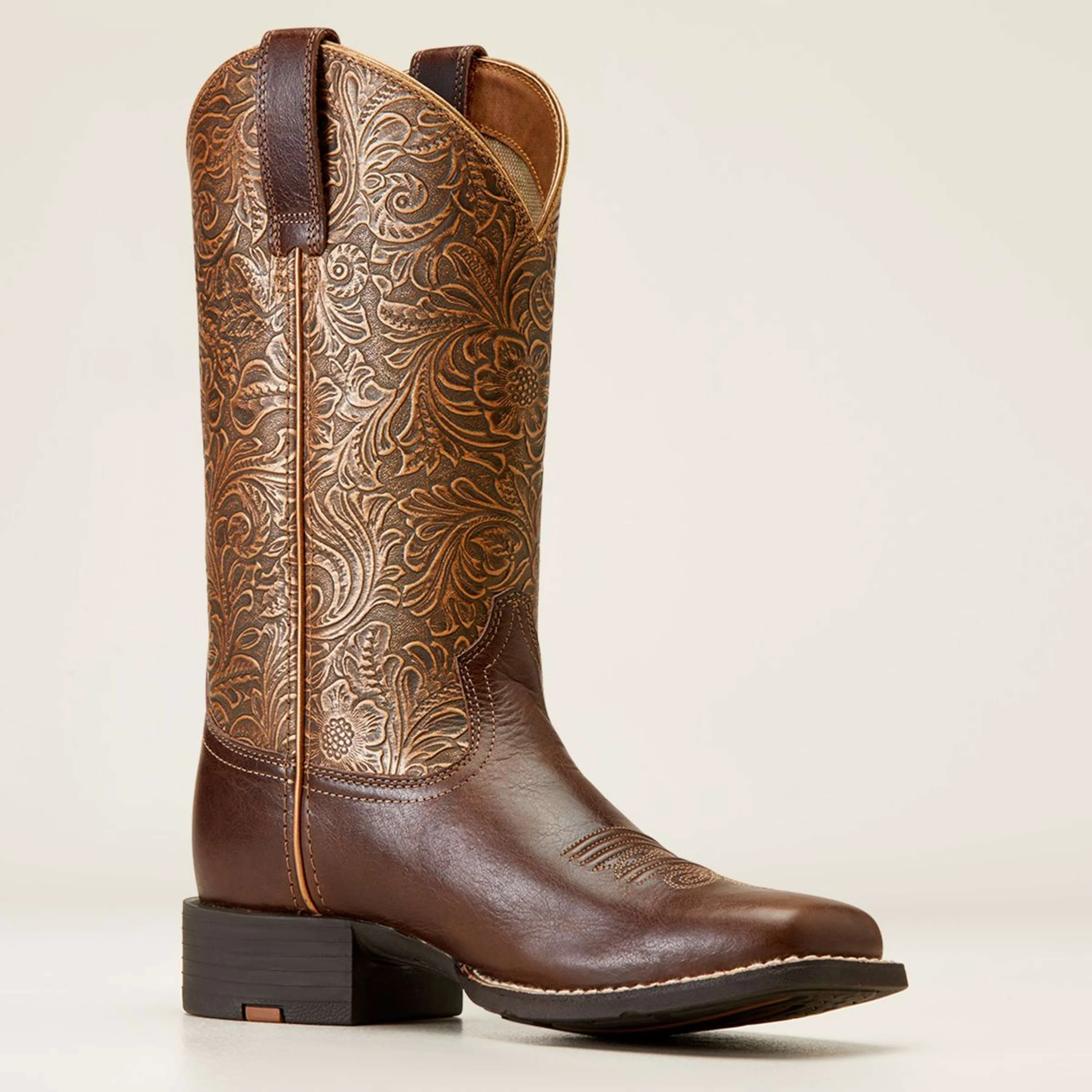 Ariat Bottes Western Round Up Wide Femme Marron - Image 3
