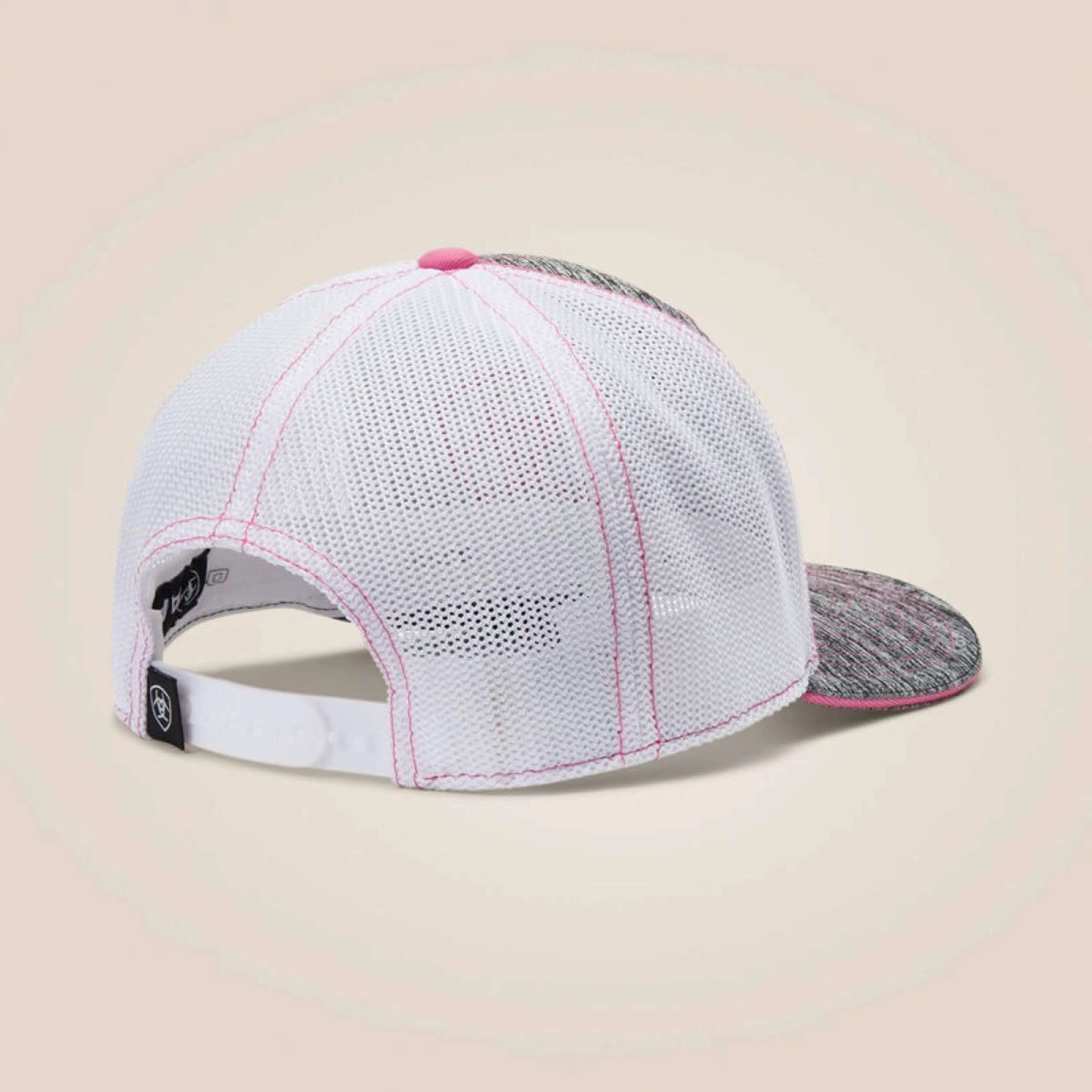 Ariat Casquette Offset Shield Logo Gris/Rose - Image 2