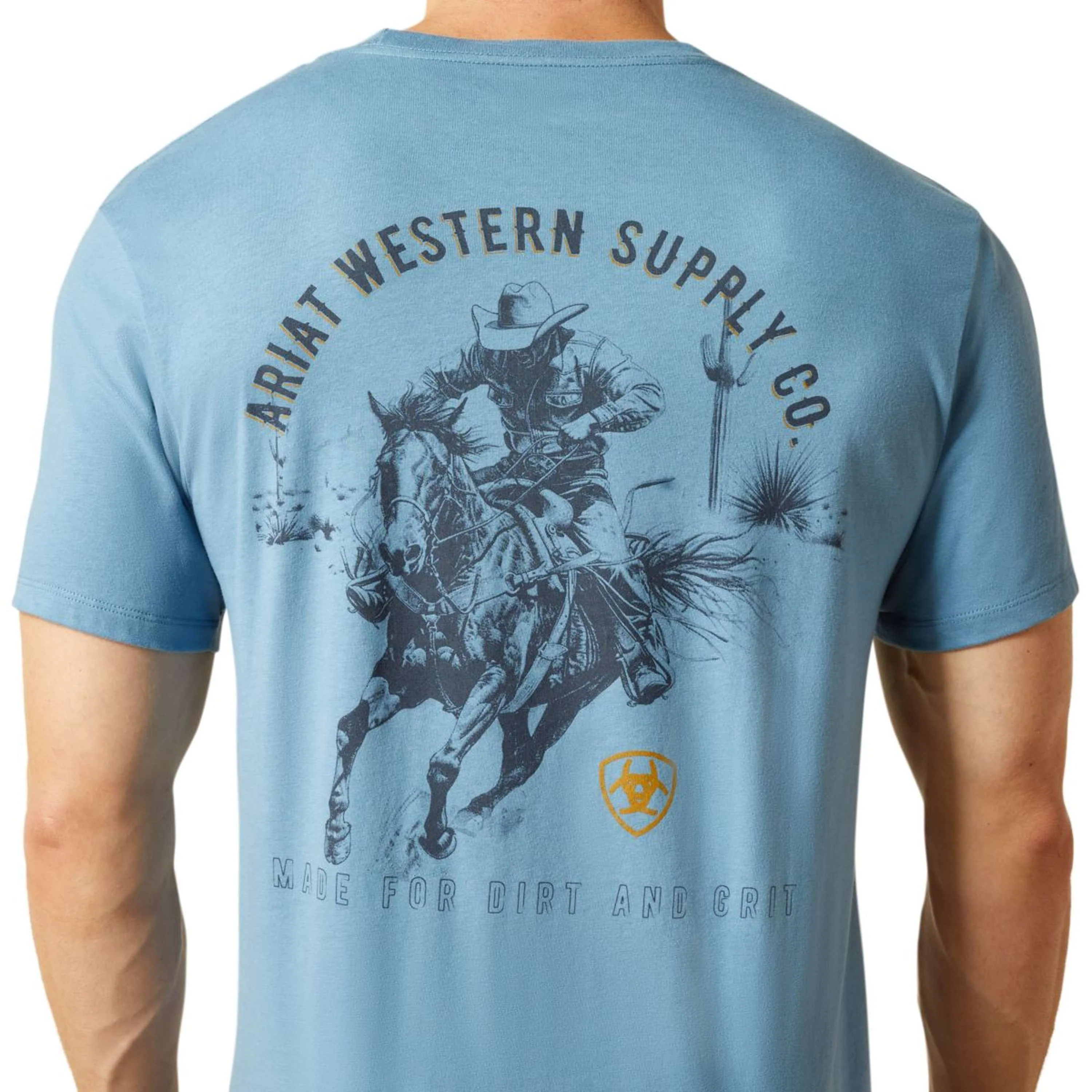Ariat T-Shirt Blazing Saddle Hommes Bleu - Image 9