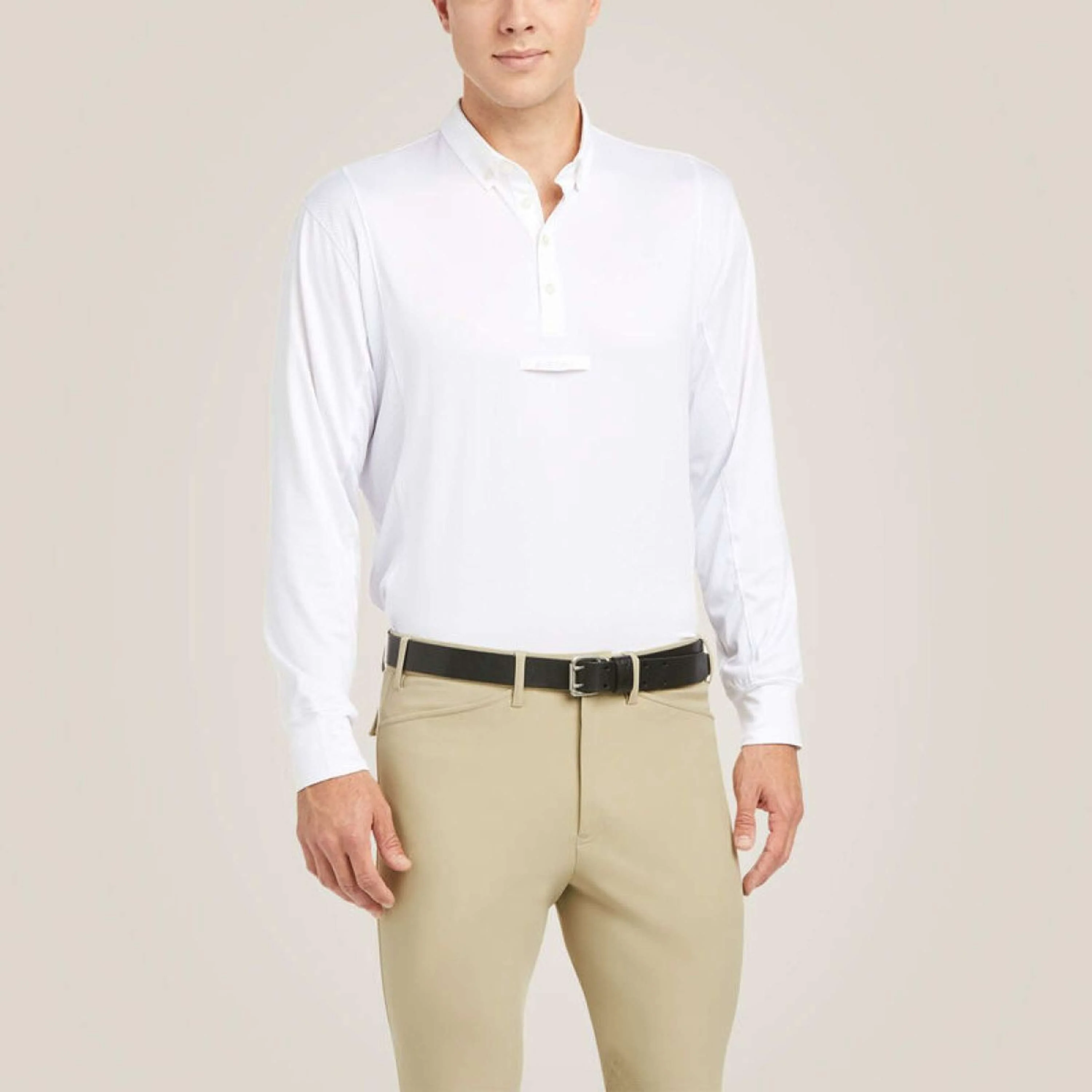 Ariat T-shirt de Concours Tek Long Sleeve Hommes Blanc