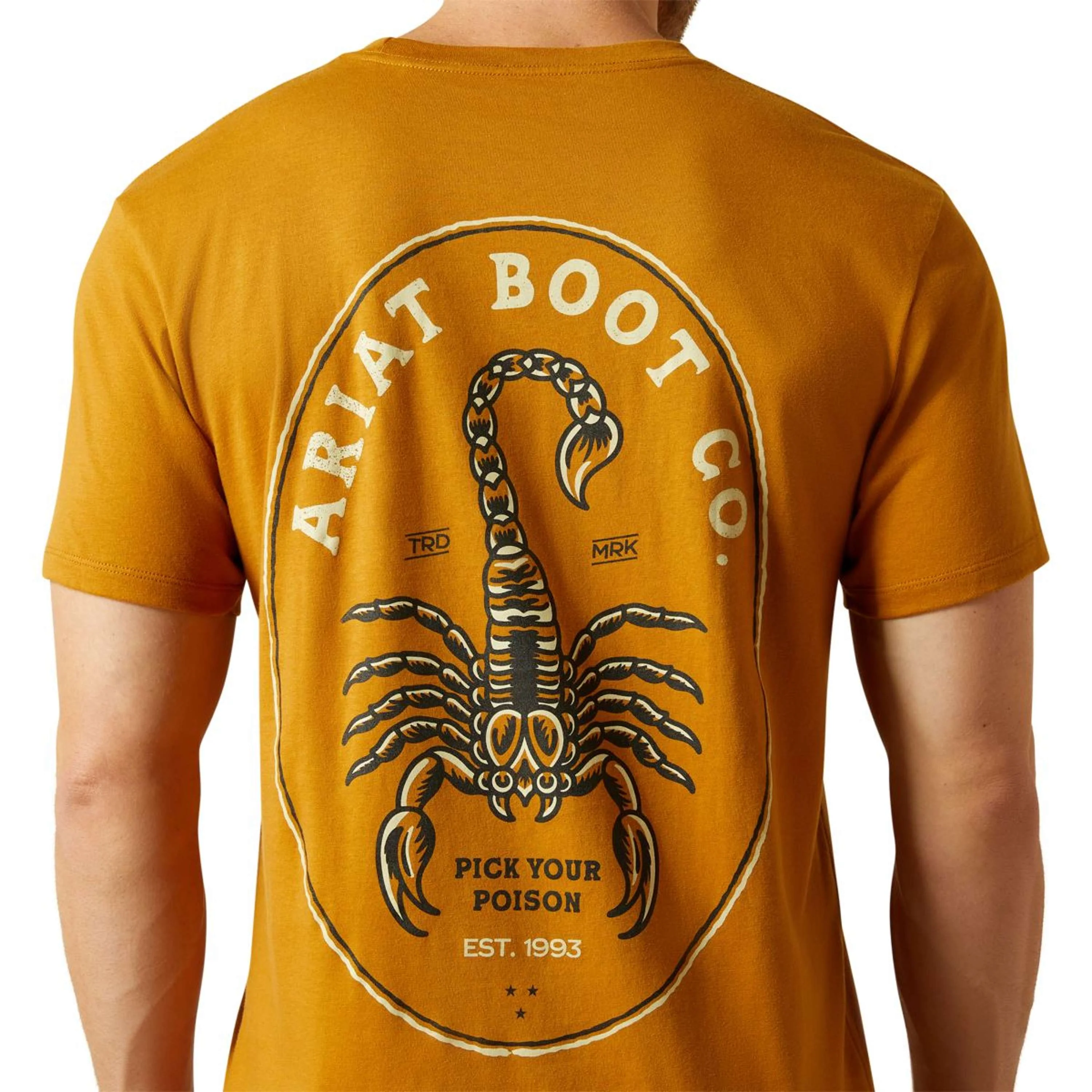 Ariat T-Shirt Scorpion Seal Hommes Orange - Image 3