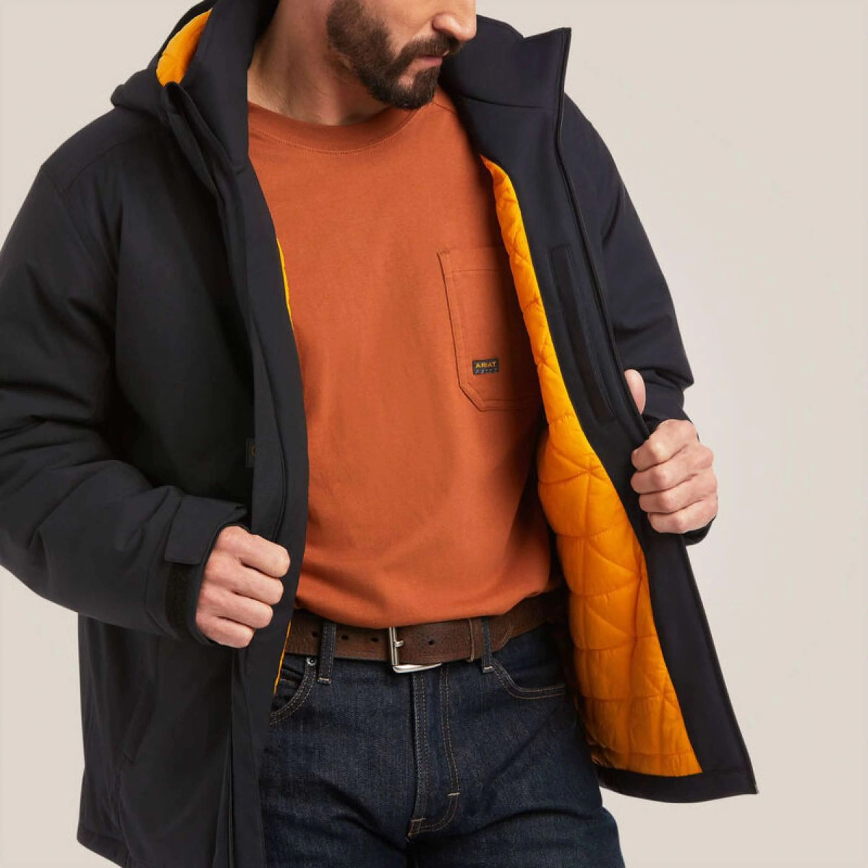 Ariat Veste Rebar Storm Fighter 2.0 Waterproof Hommes Noir - Image 3
