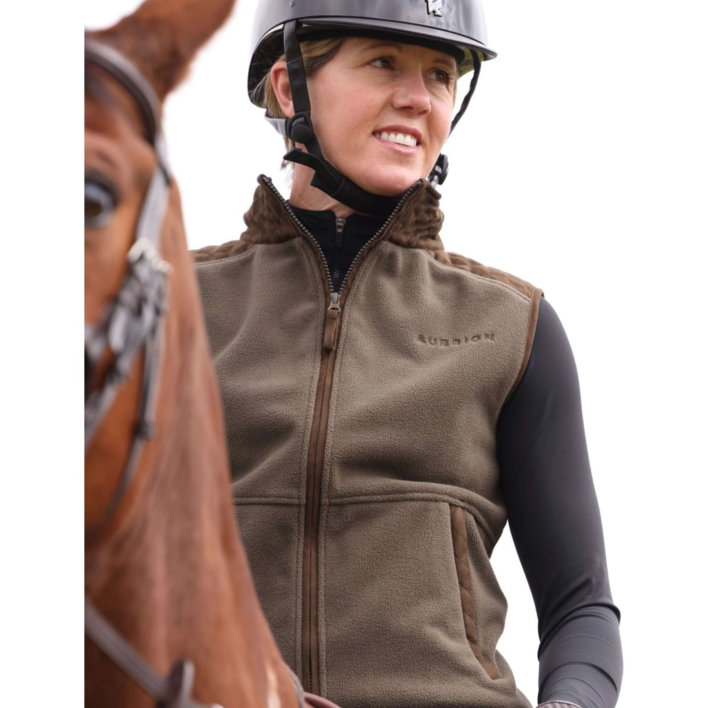 Aubrion by Shires Bodychauffant Heritage Fleece Olive foncé - Image 11