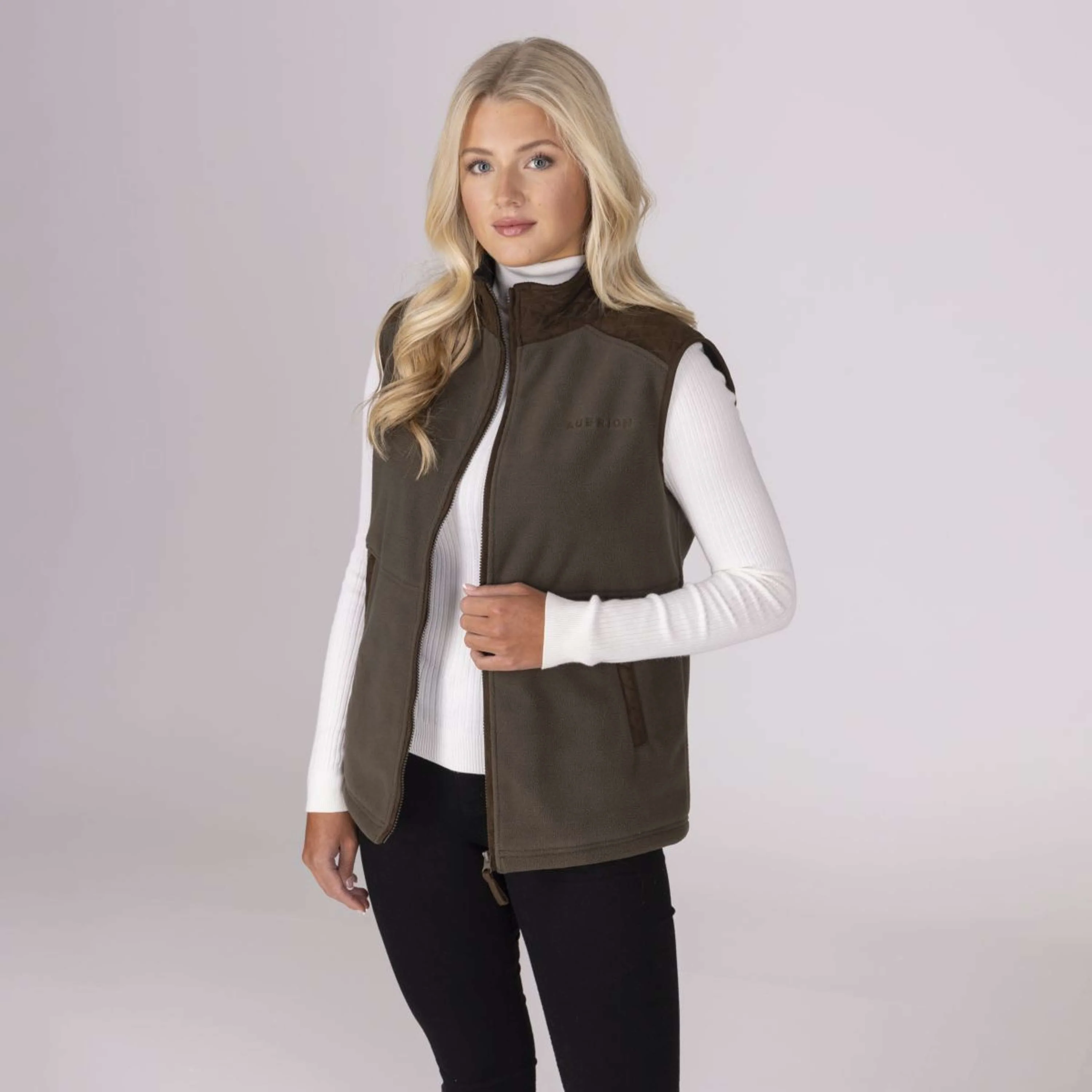Aubrion by Shires Bodychauffant Heritage Fleece Olive foncé - Image 28