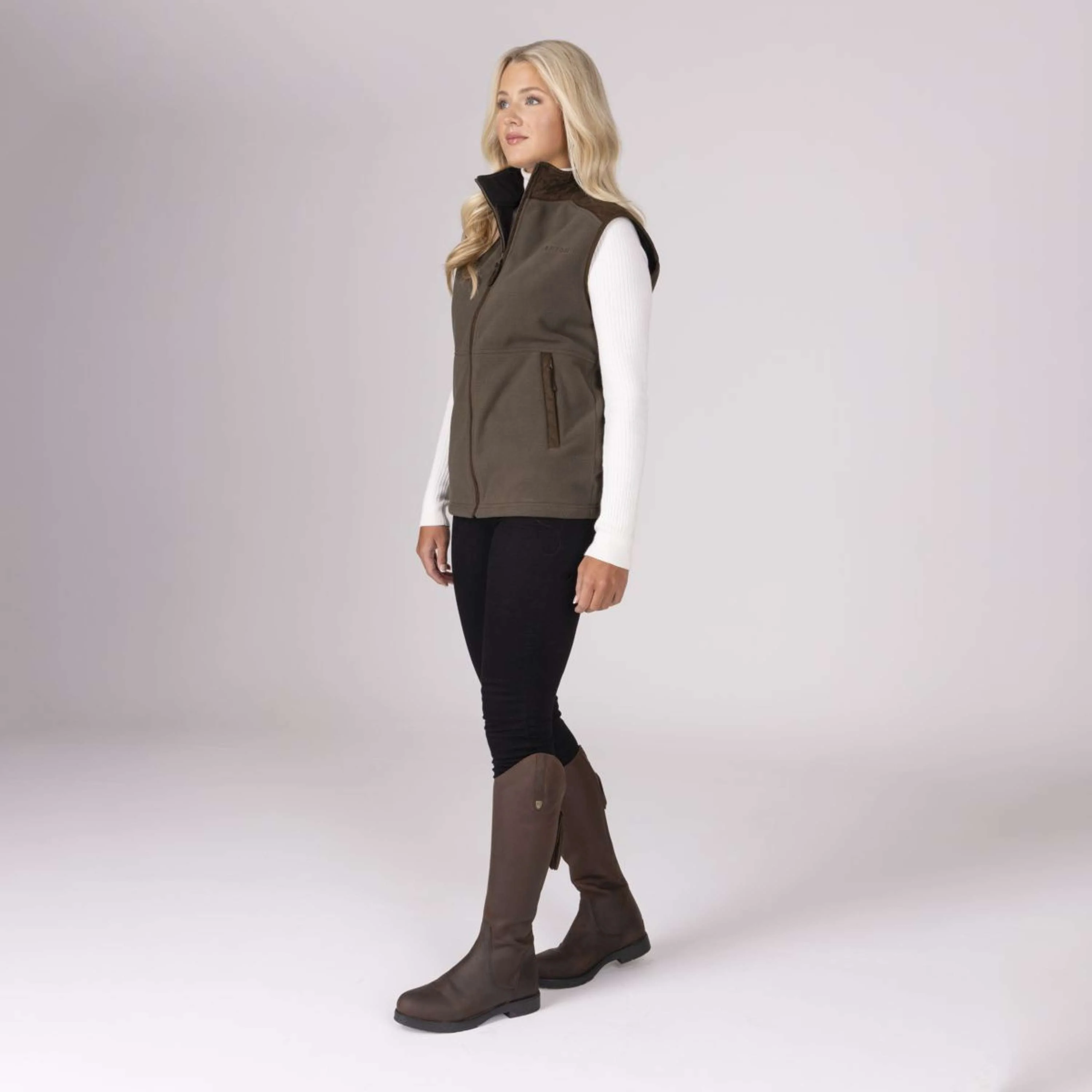 Aubrion by Shires Bodychauffant Heritage Fleece Olive foncé - Image 32