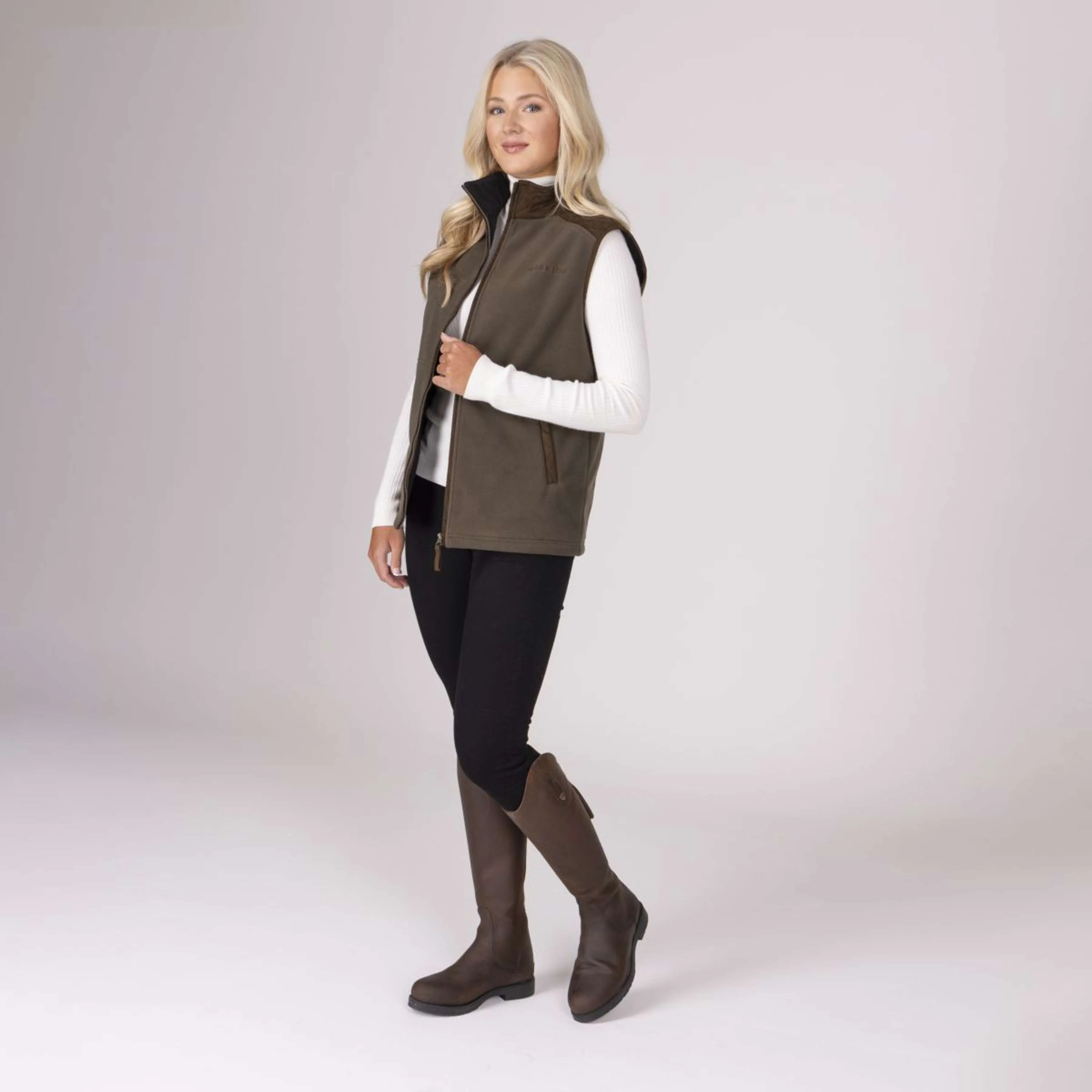 Aubrion by Shires Bodychauffant Heritage Fleece Olive foncé - Image 34