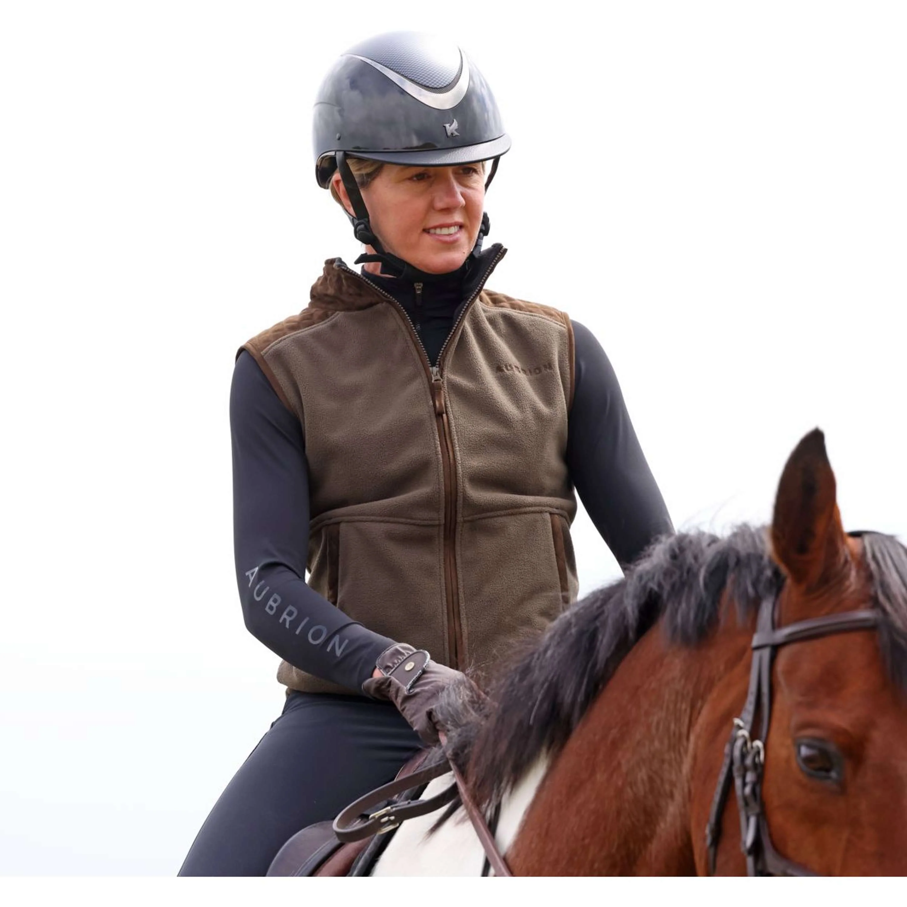 Aubrion by Shires Bodychauffant Heritage Fleece Olive foncé - Image 6