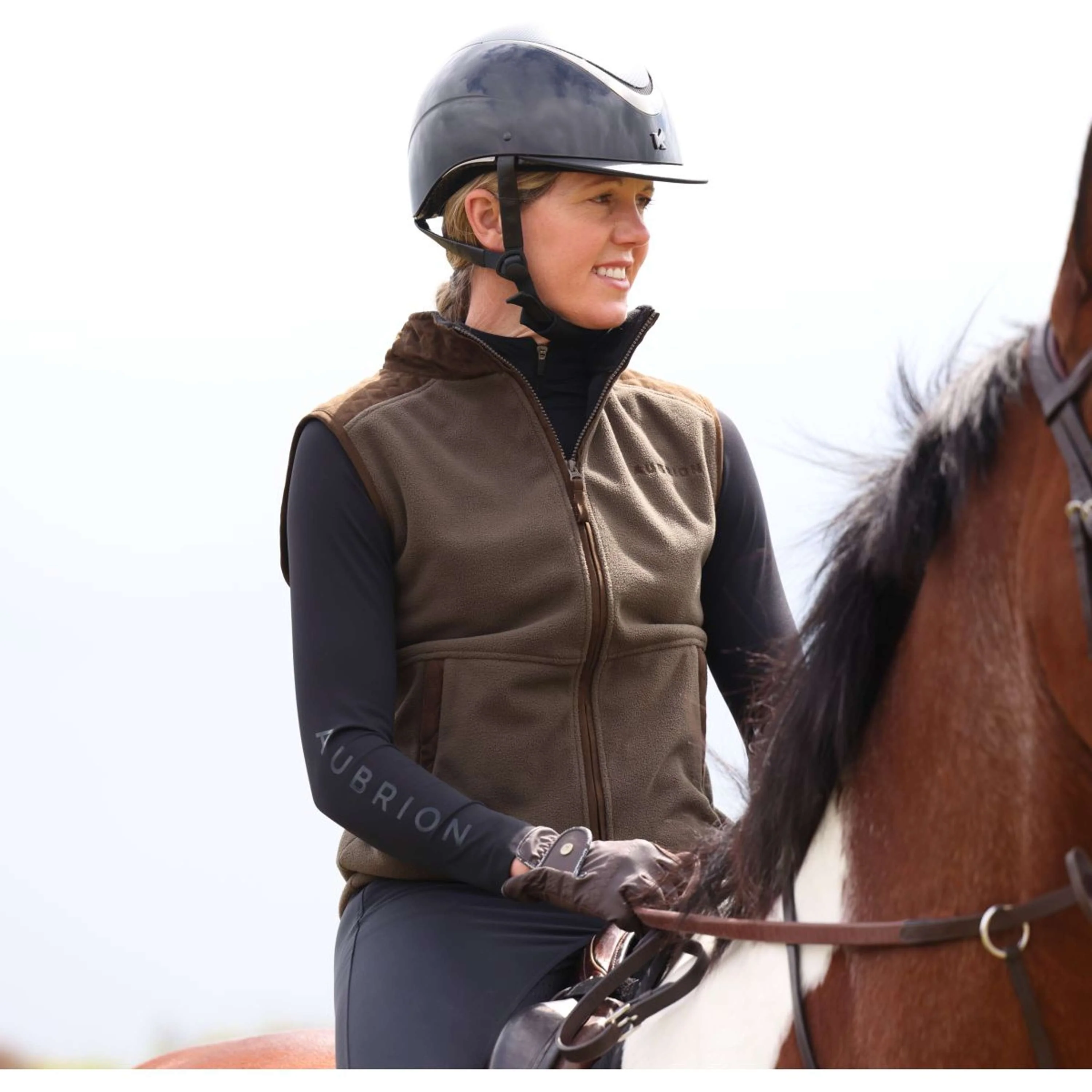 Aubrion by Shires Bodychauffant Heritage Fleece Olive foncé - Image 8