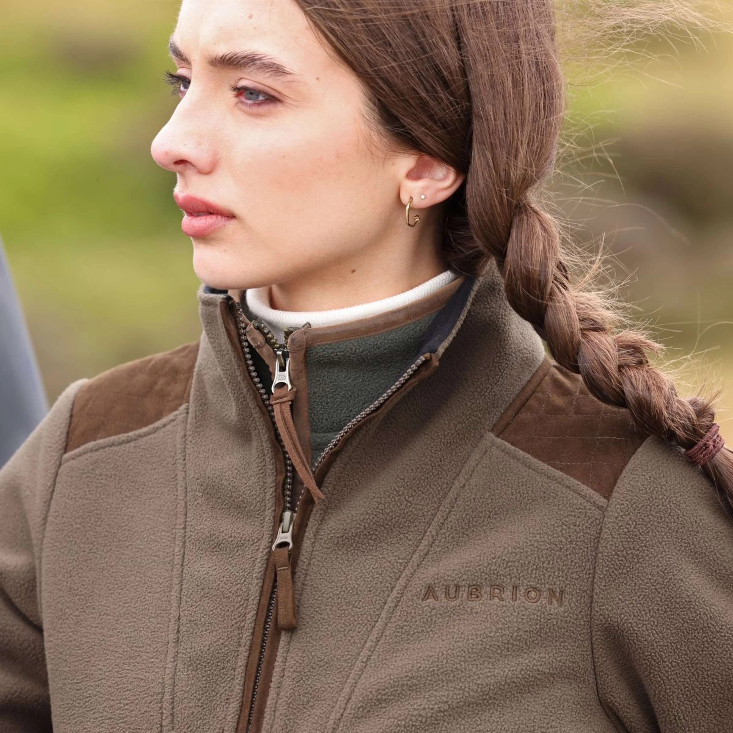 Aubrion by Shires Pull Heritage Fleece Olive foncé - Image 22