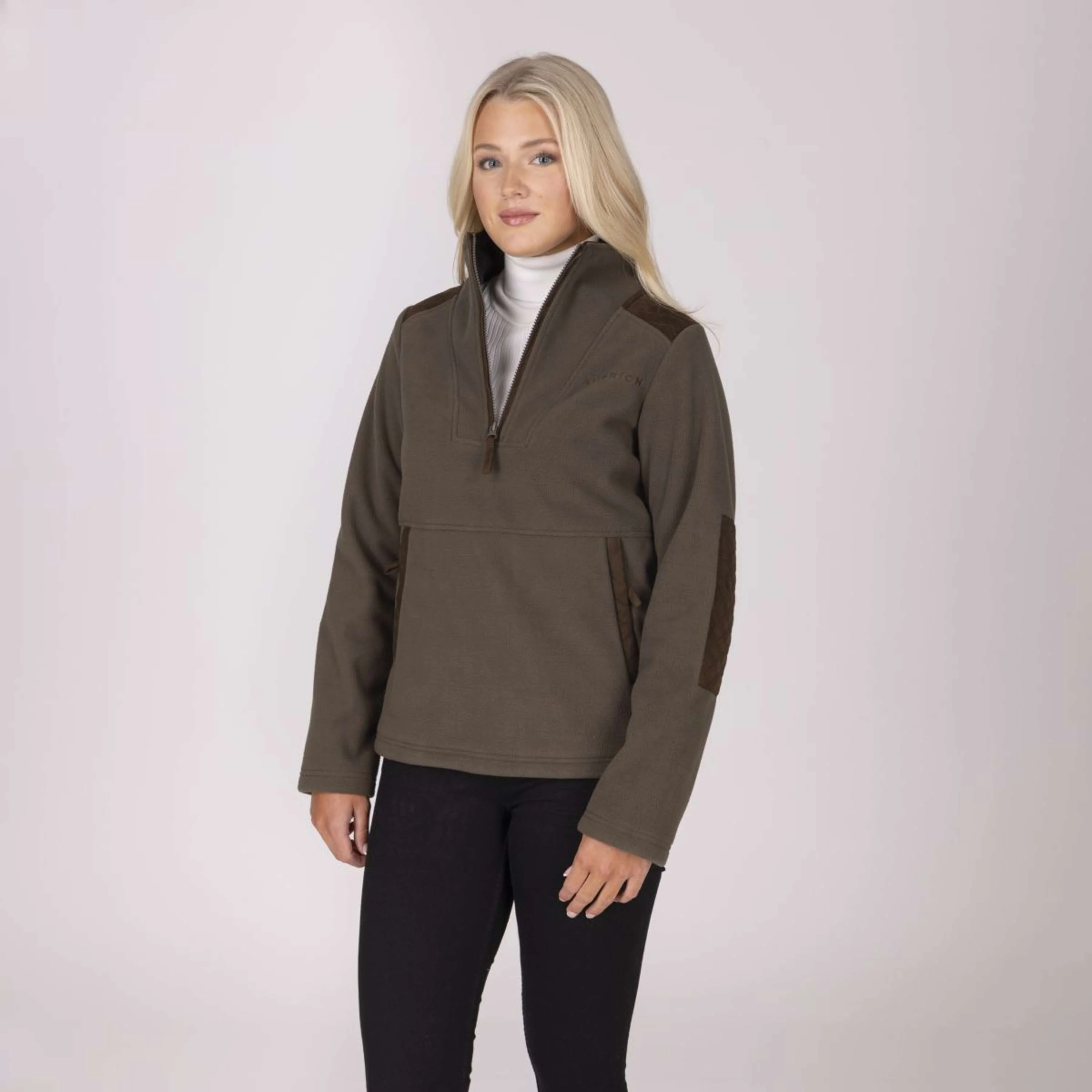 Aubrion by Shires Pull Heritage Fleece Olive foncé - Image 31