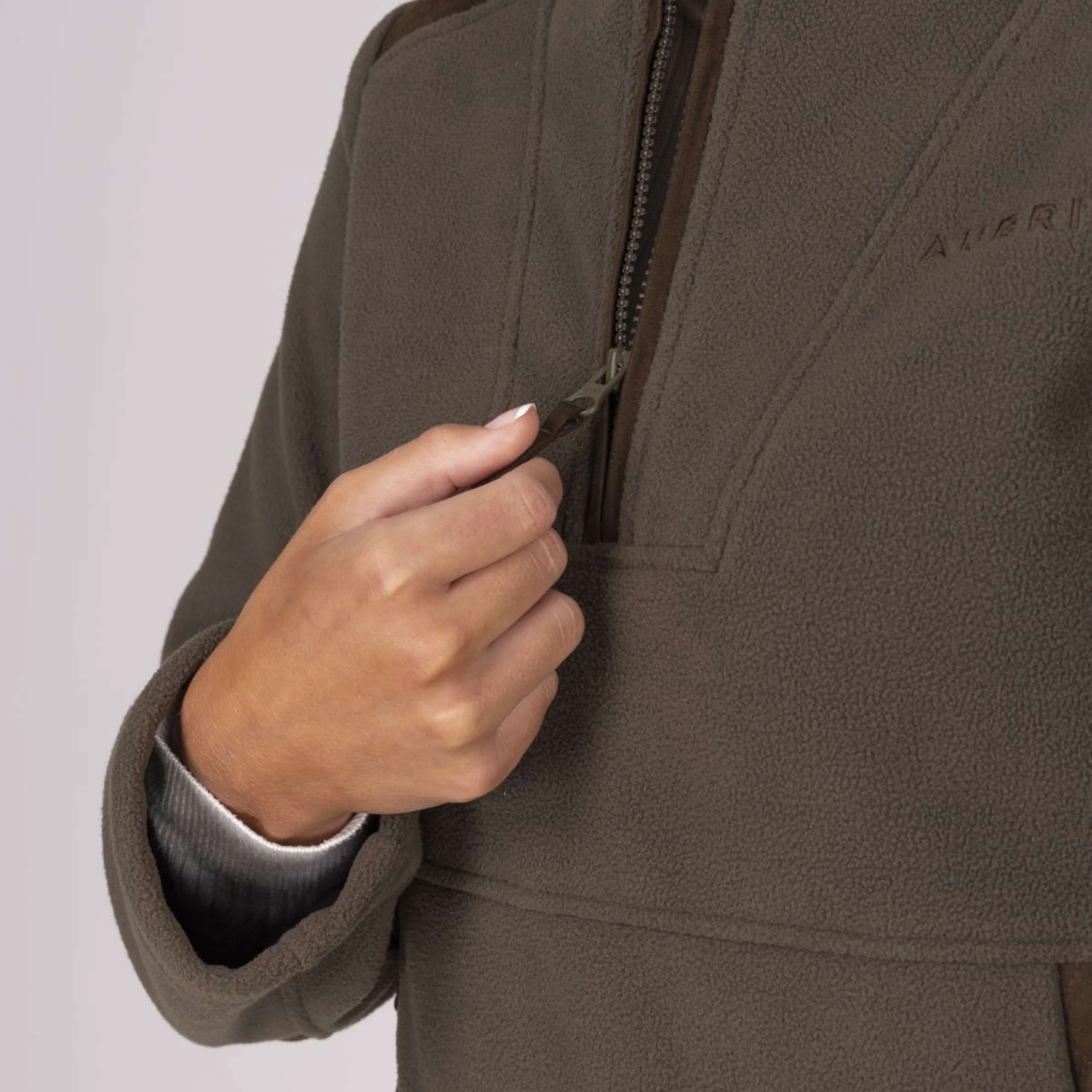 Aubrion by Shires Pull Heritage Fleece Olive foncé - Image 39