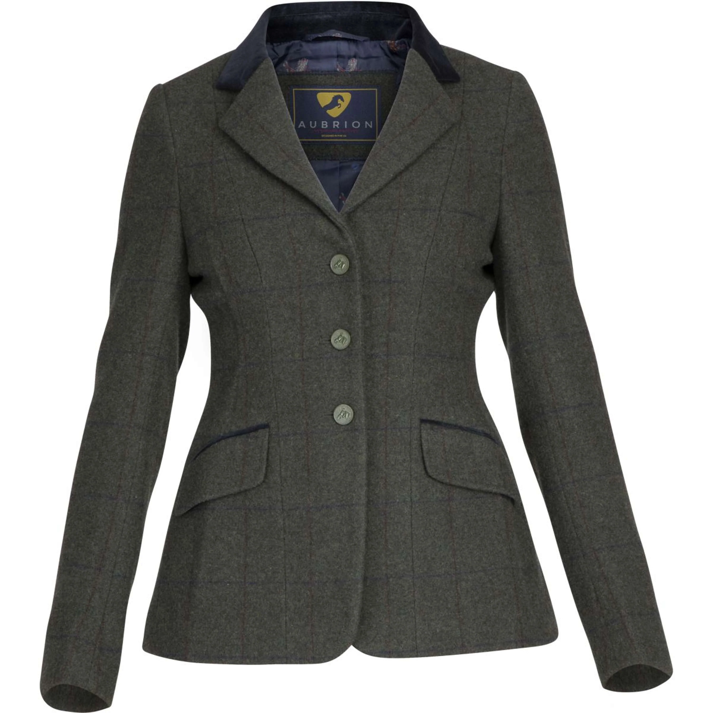 Aubrion by Shires Veste de Concours Saratoga Elm Vert Check