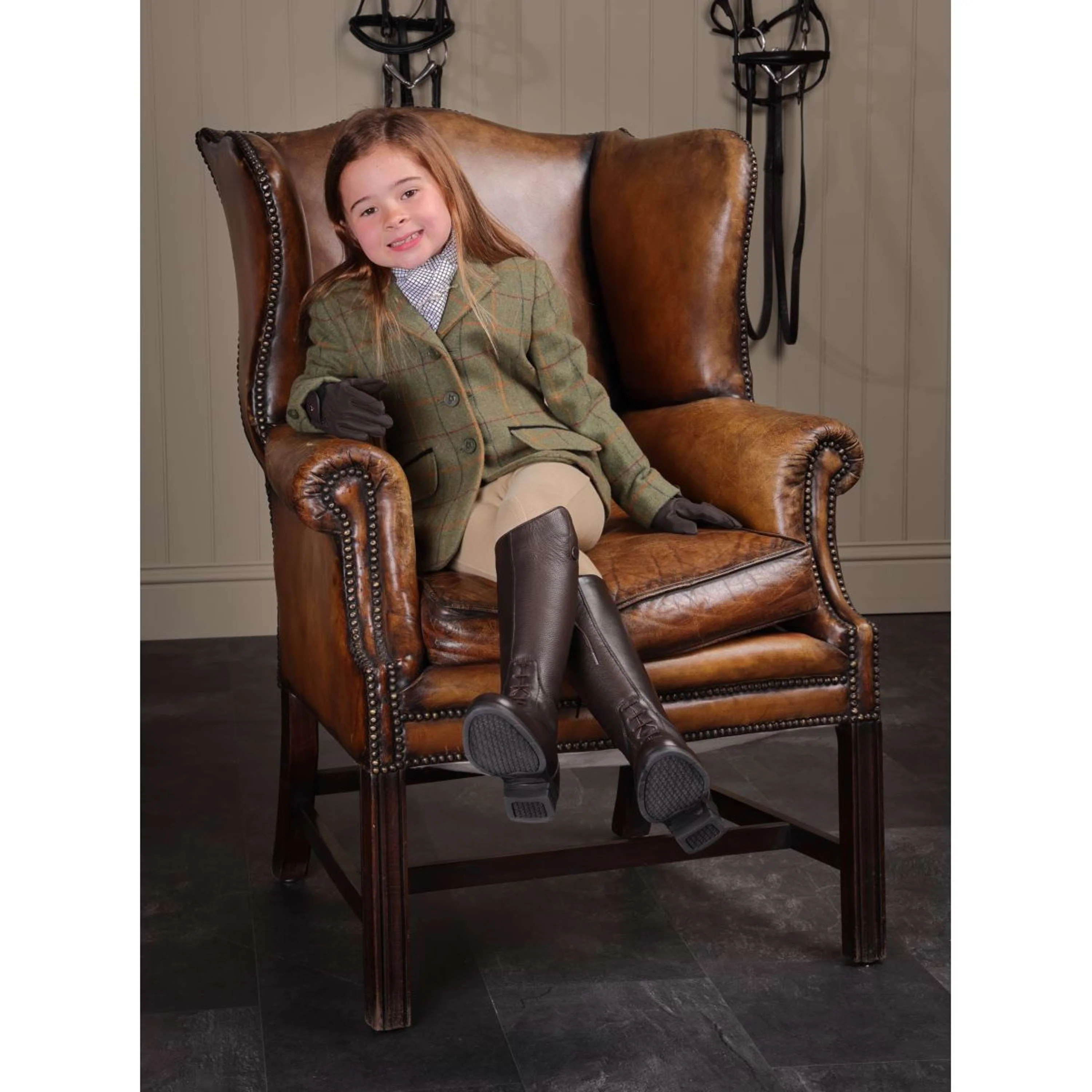 Aubrion by Shires Veste de Concours Saratoga Enfants Rouge/Jaune/Bleu Check - Image 10