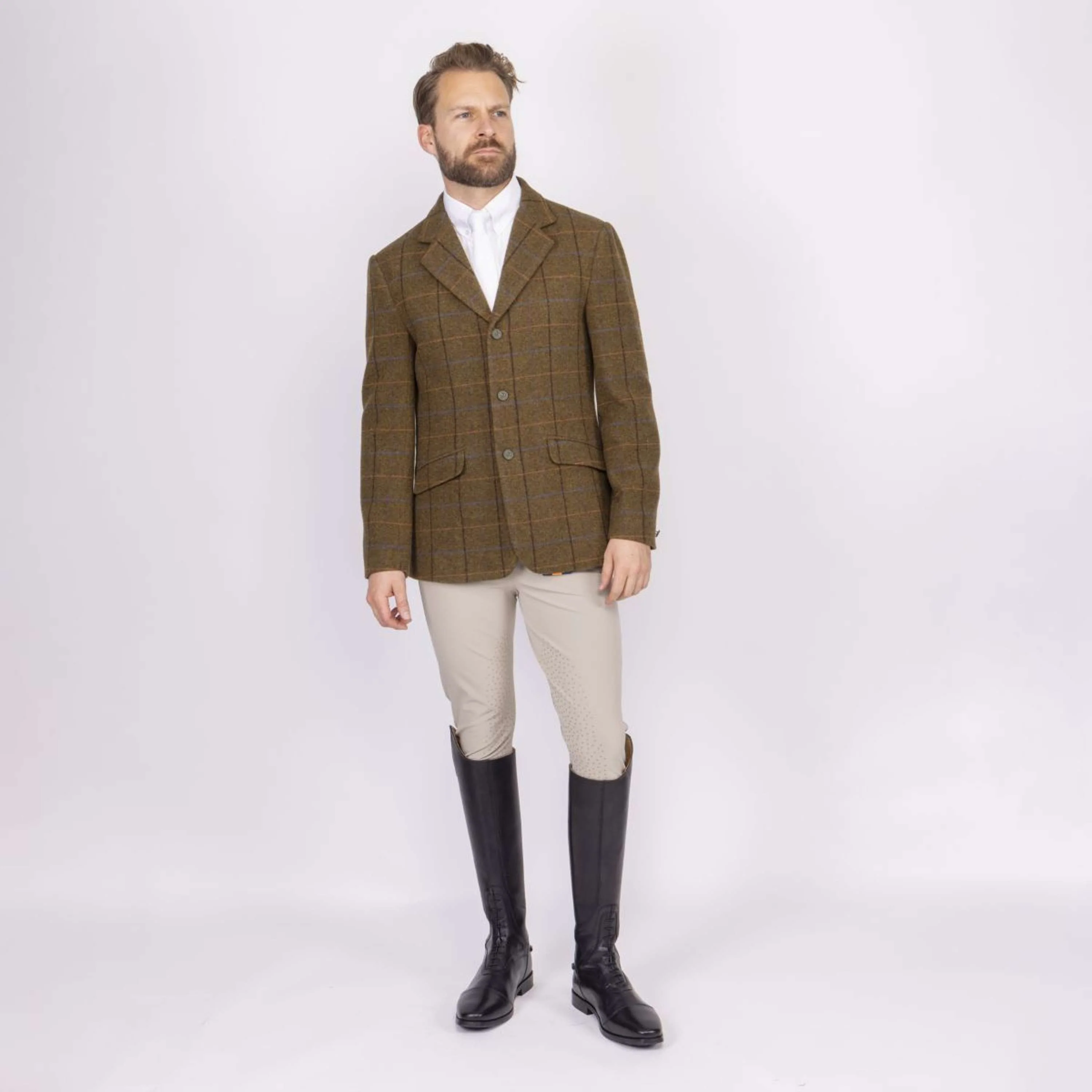 Aubrion by Shires Veste de Concours Saratoga Hommes Chêne Brun Check - Image 4