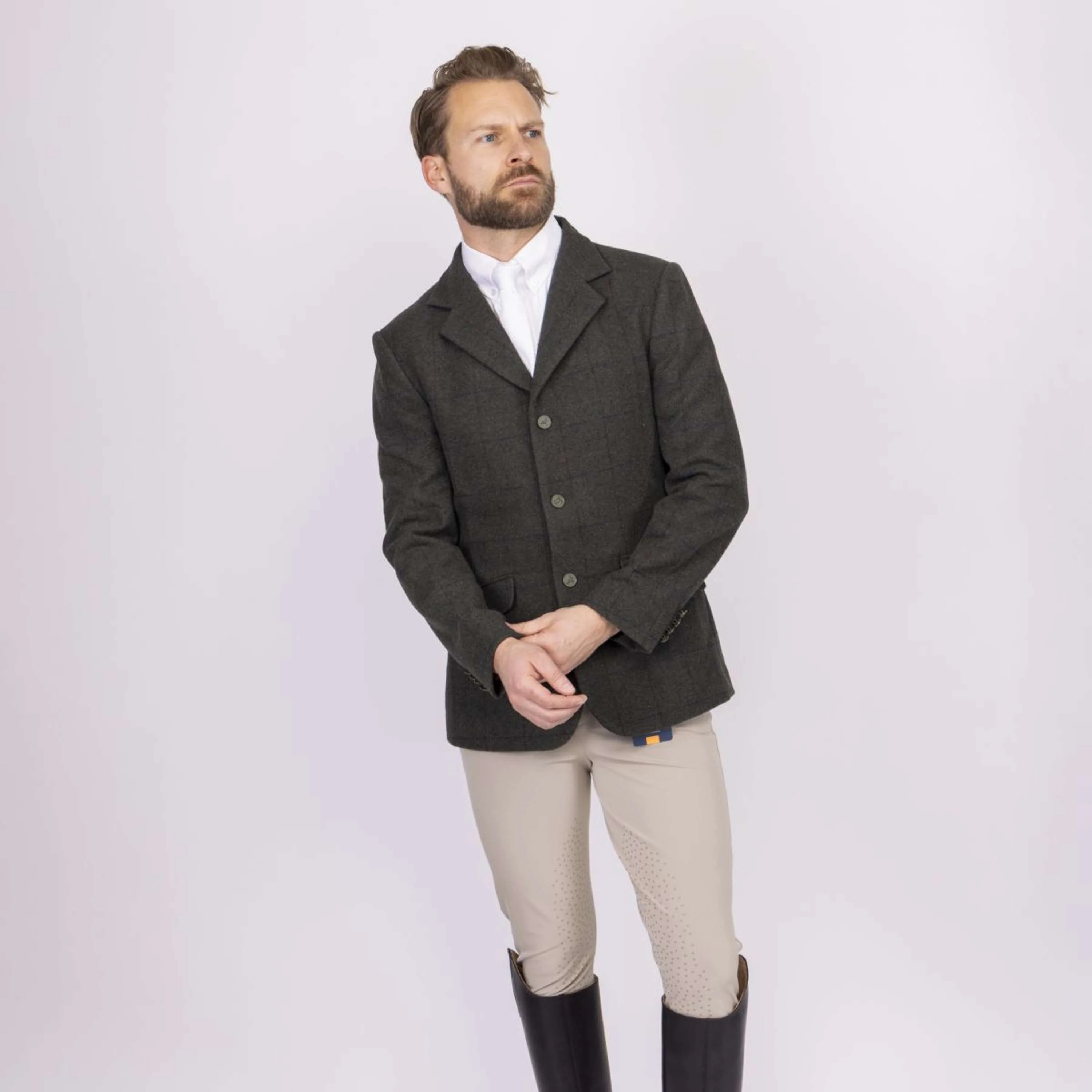 Aubrion by Shires Veste de Concours Saratoga Hommes Elm Vert Check - Image 3