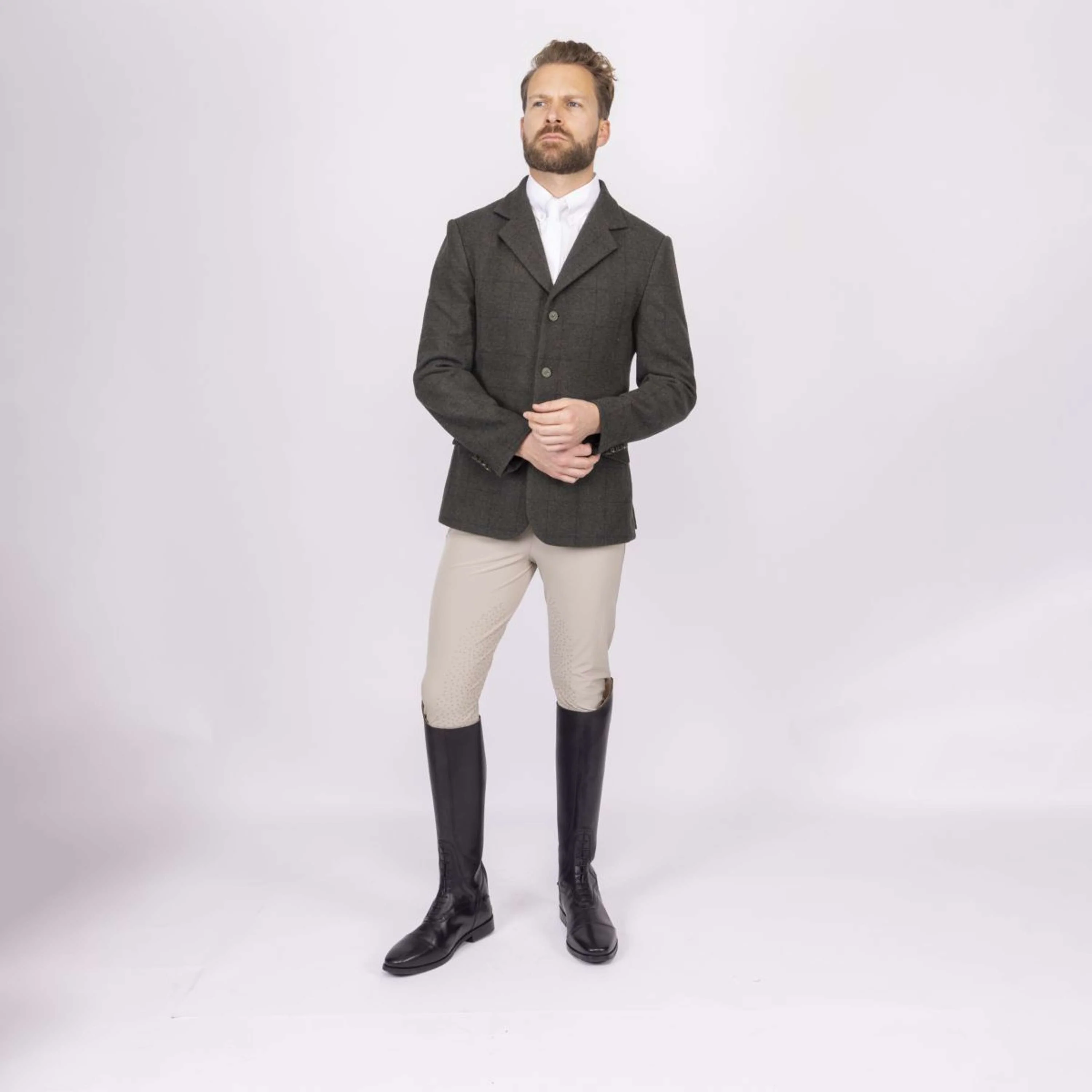 Aubrion by Shires Veste de Concours Saratoga Hommes Elm Vert Check - Image 9