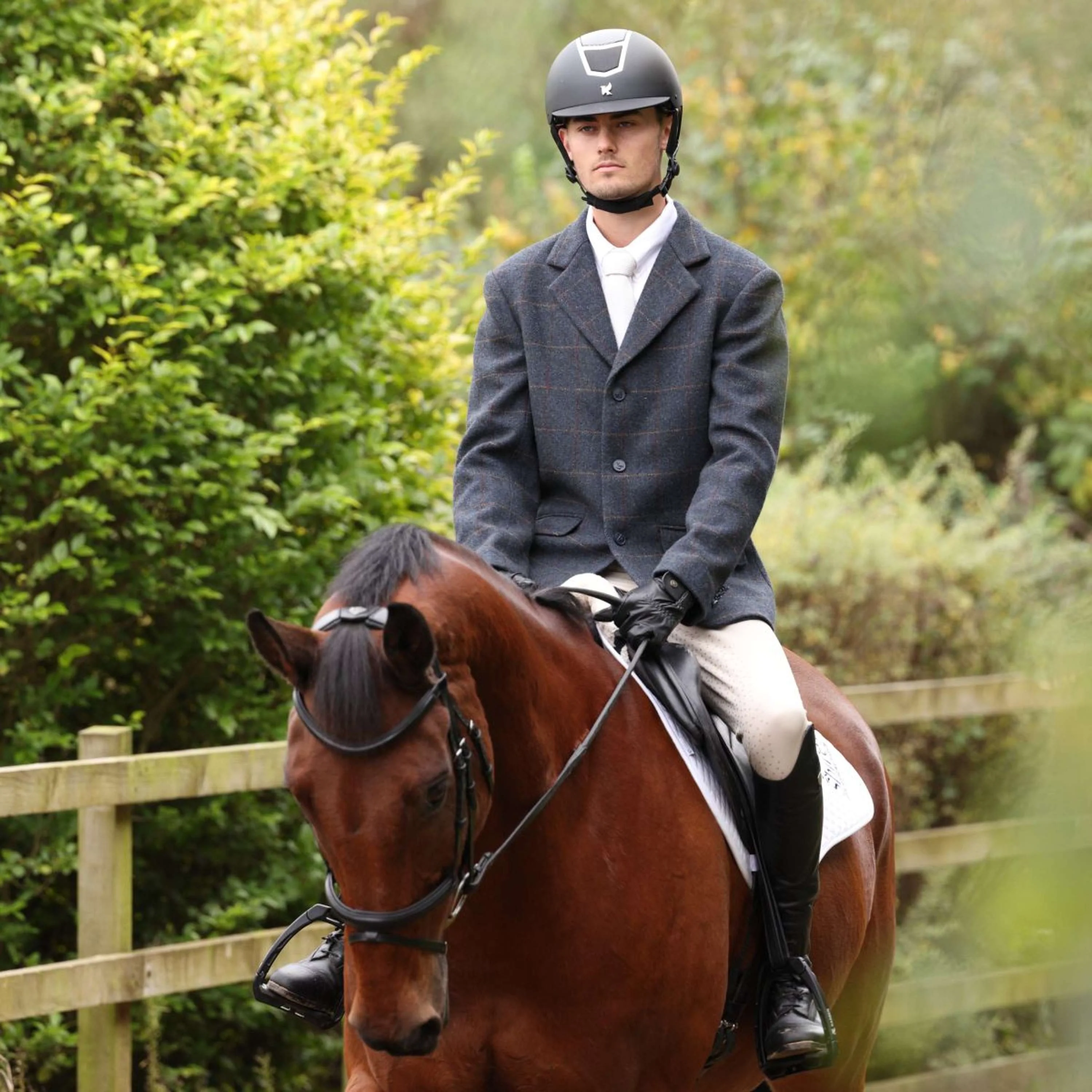 Aubrion by Shires Veste de Concours Saratoga Hommes Juniper Navy Check - Image 14