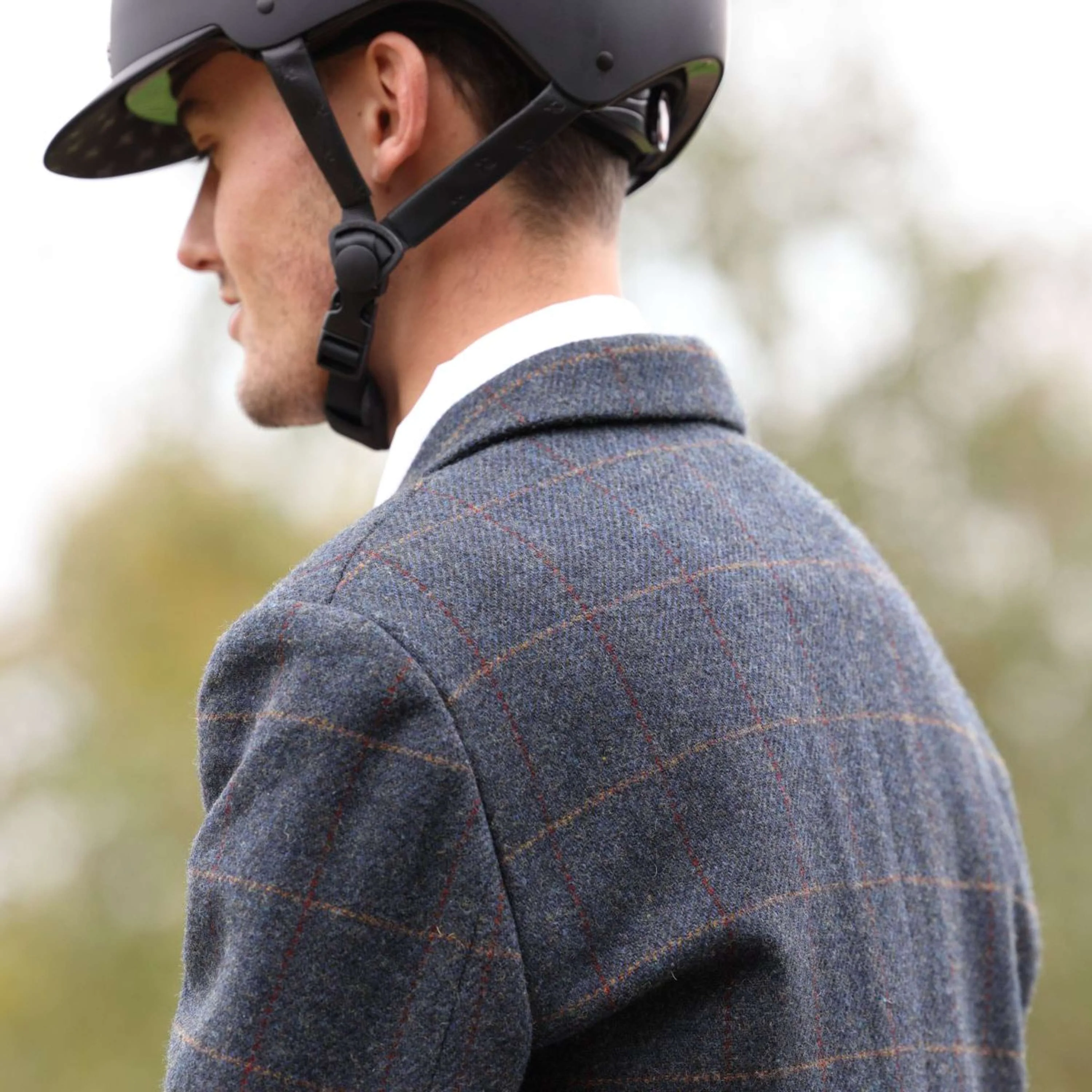 Aubrion by Shires Veste de Concours Saratoga Hommes Juniper Navy Check - Image 19