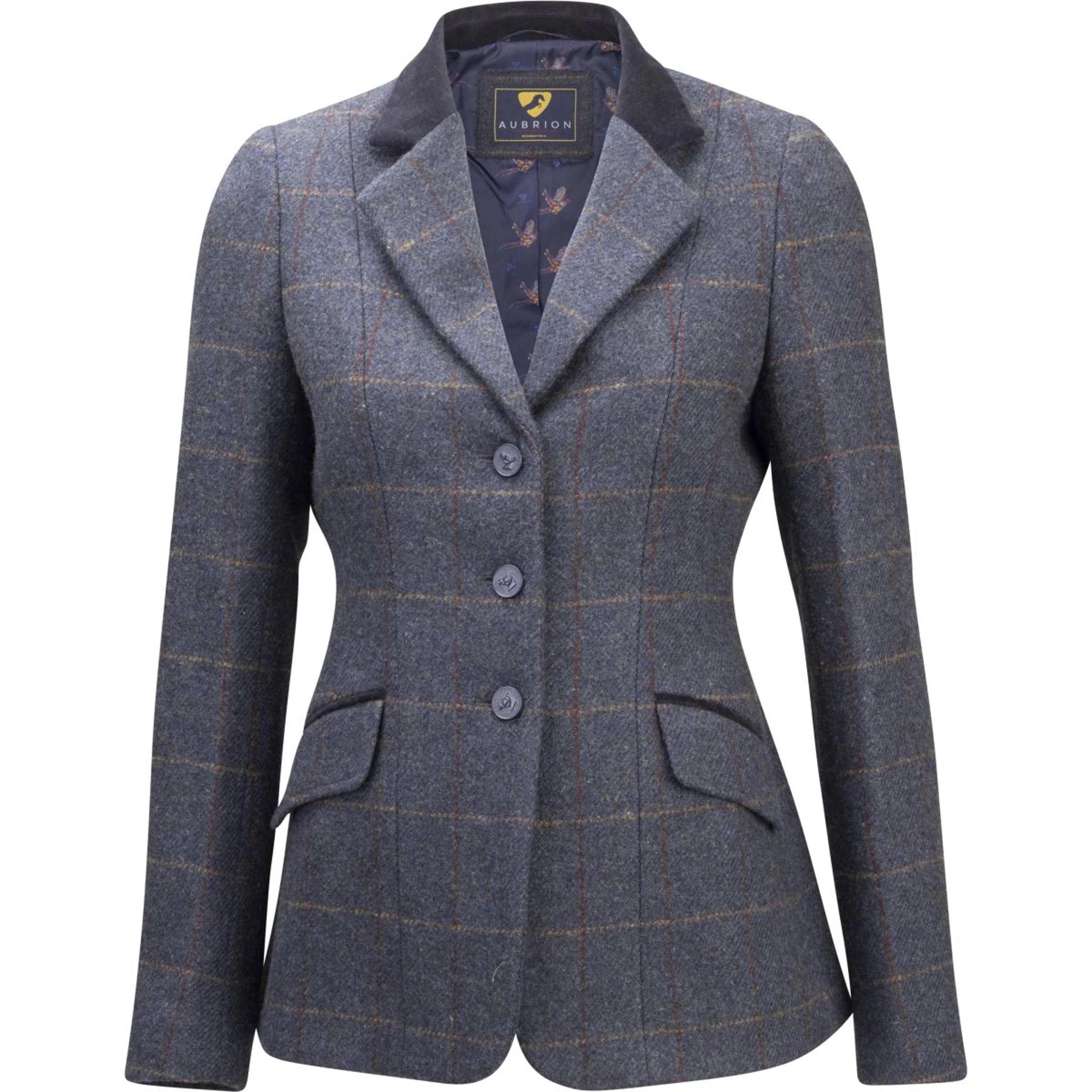 Aubrion by Shires Veste de Concours Saratoga Juniper Navy Check