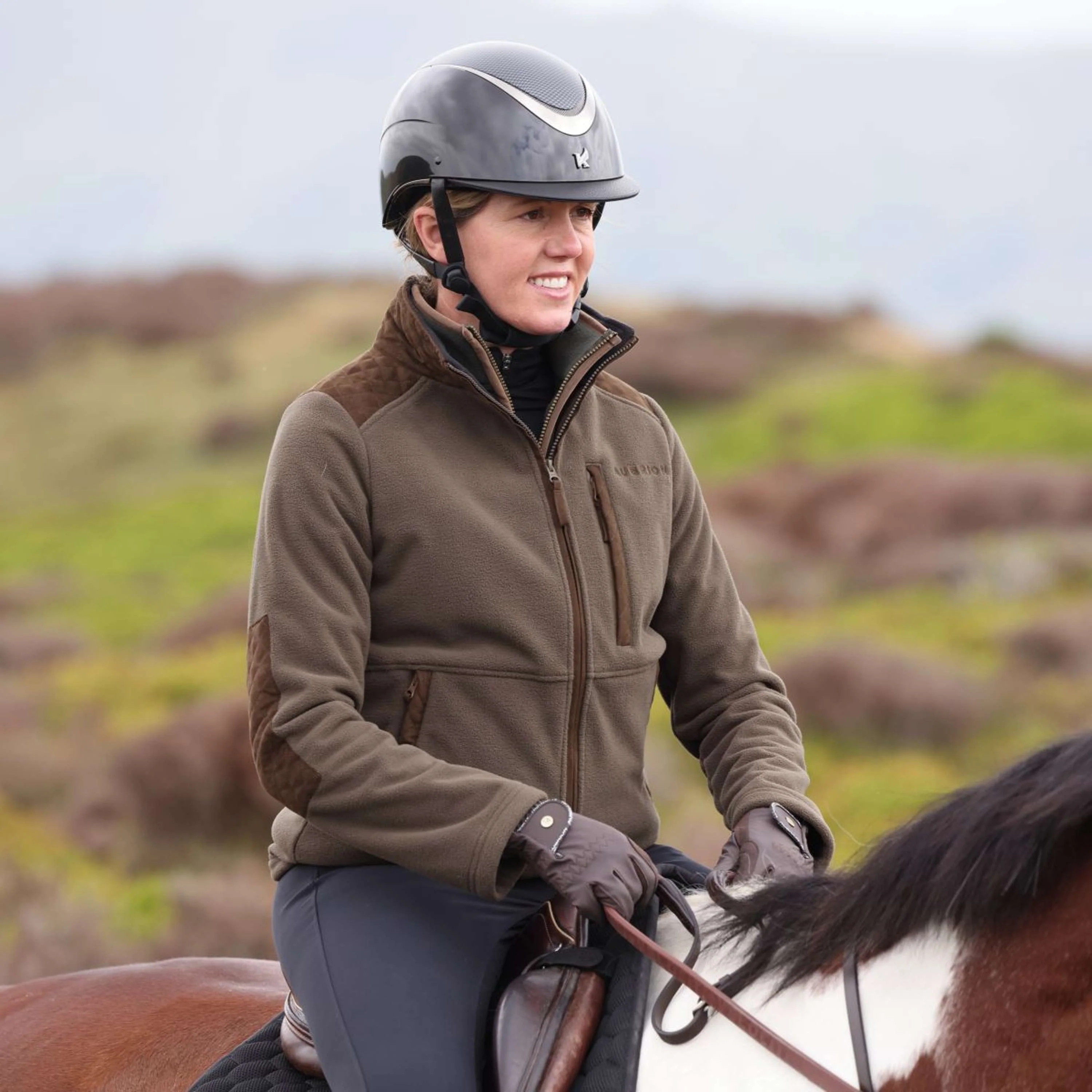 Aubrion by Shires Veste Heritage Fleece Olive foncé - Image 15