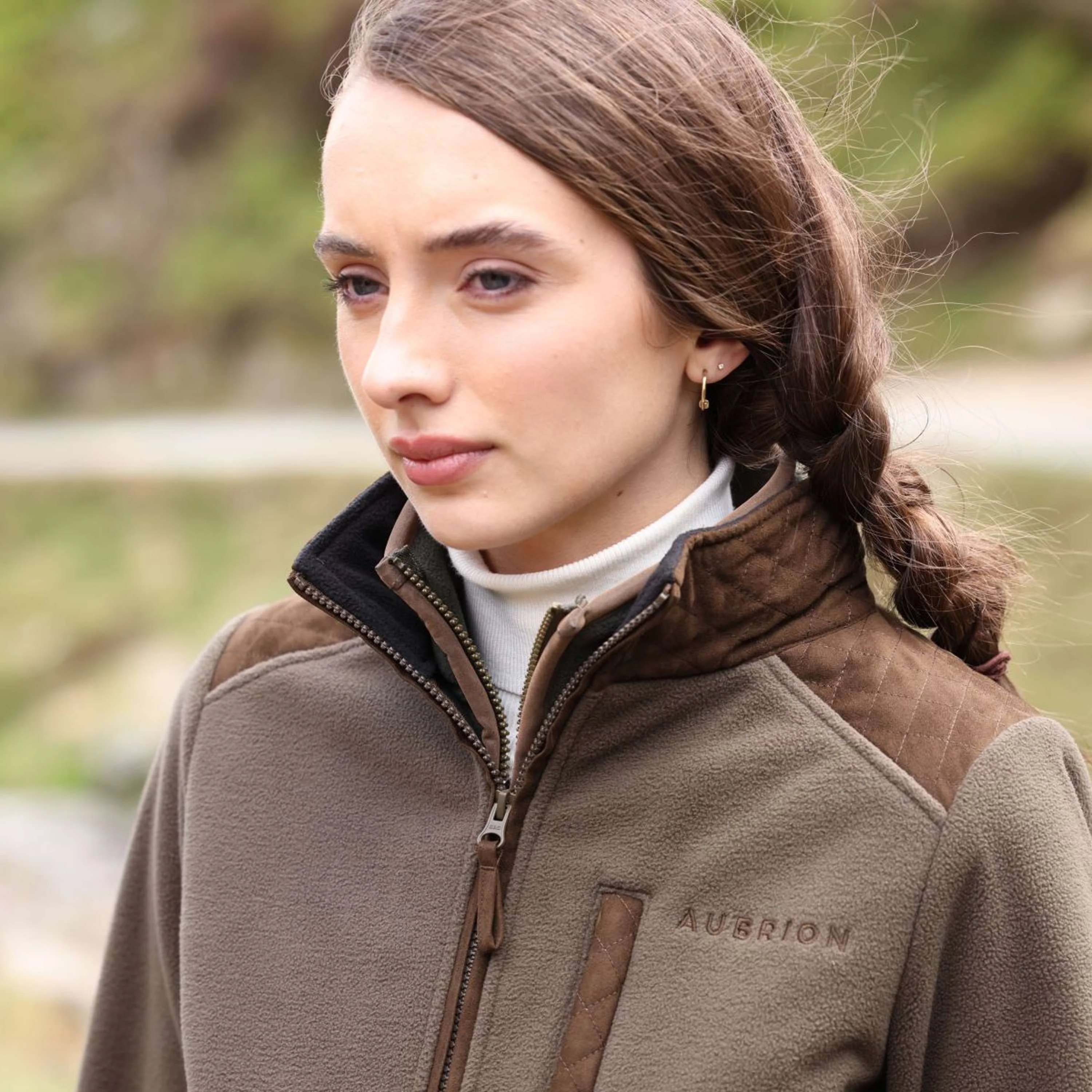 Aubrion by Shires Veste Heritage Fleece Olive foncé - Image 35