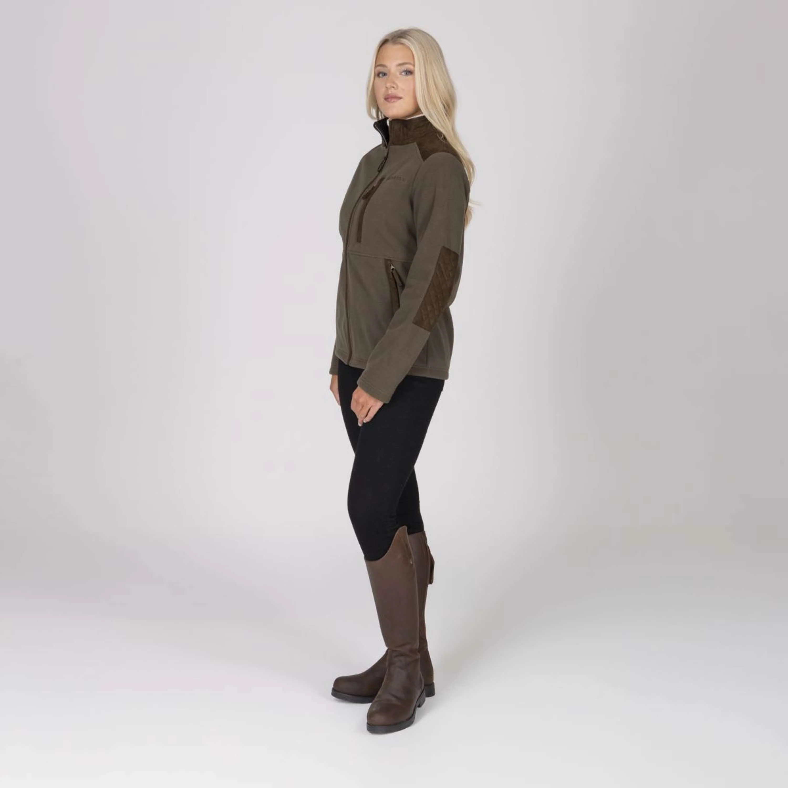 Aubrion by Shires Veste Heritage Fleece Olive foncé - Image 52