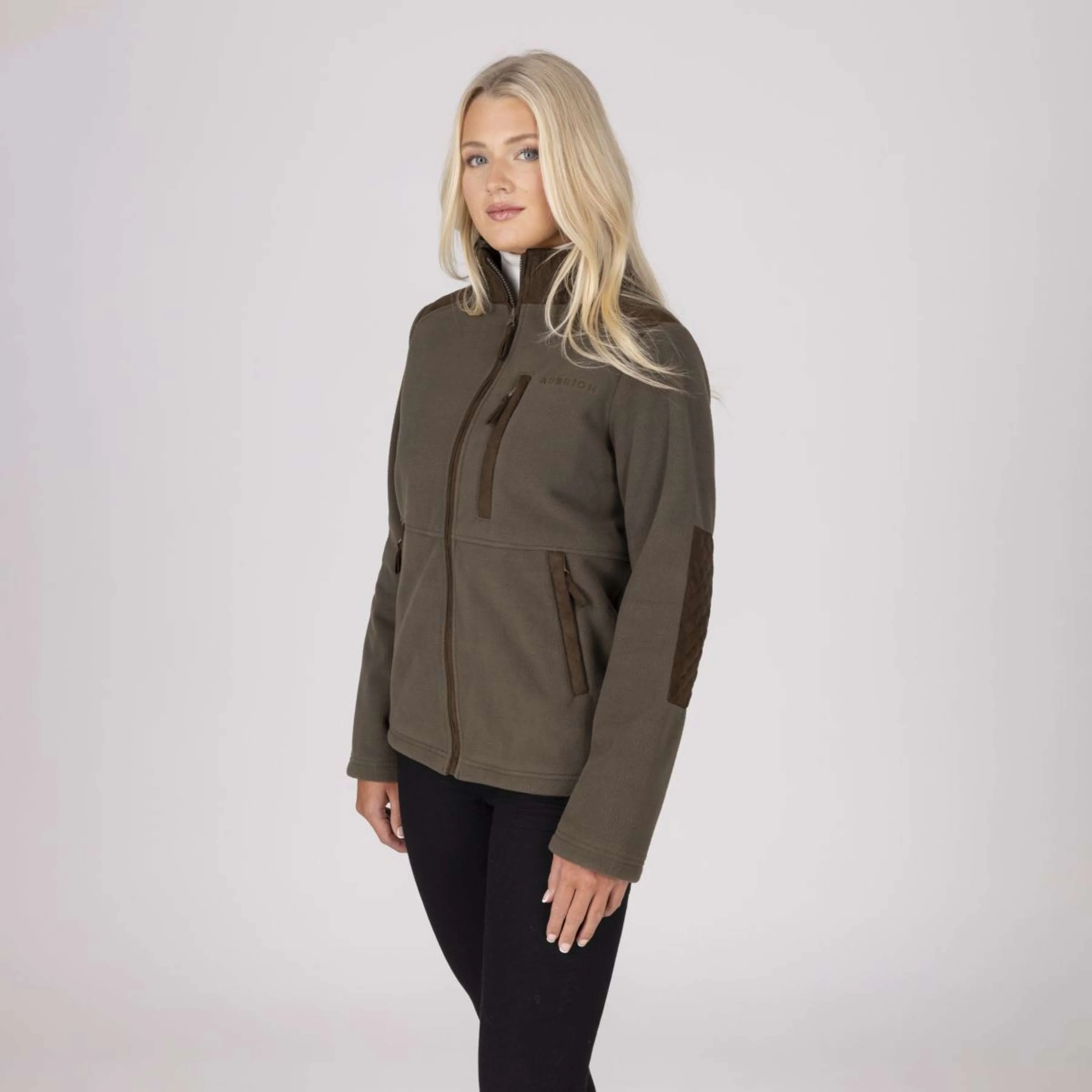 Aubrion by Shires Veste Heritage Fleece Olive foncé - Image 54