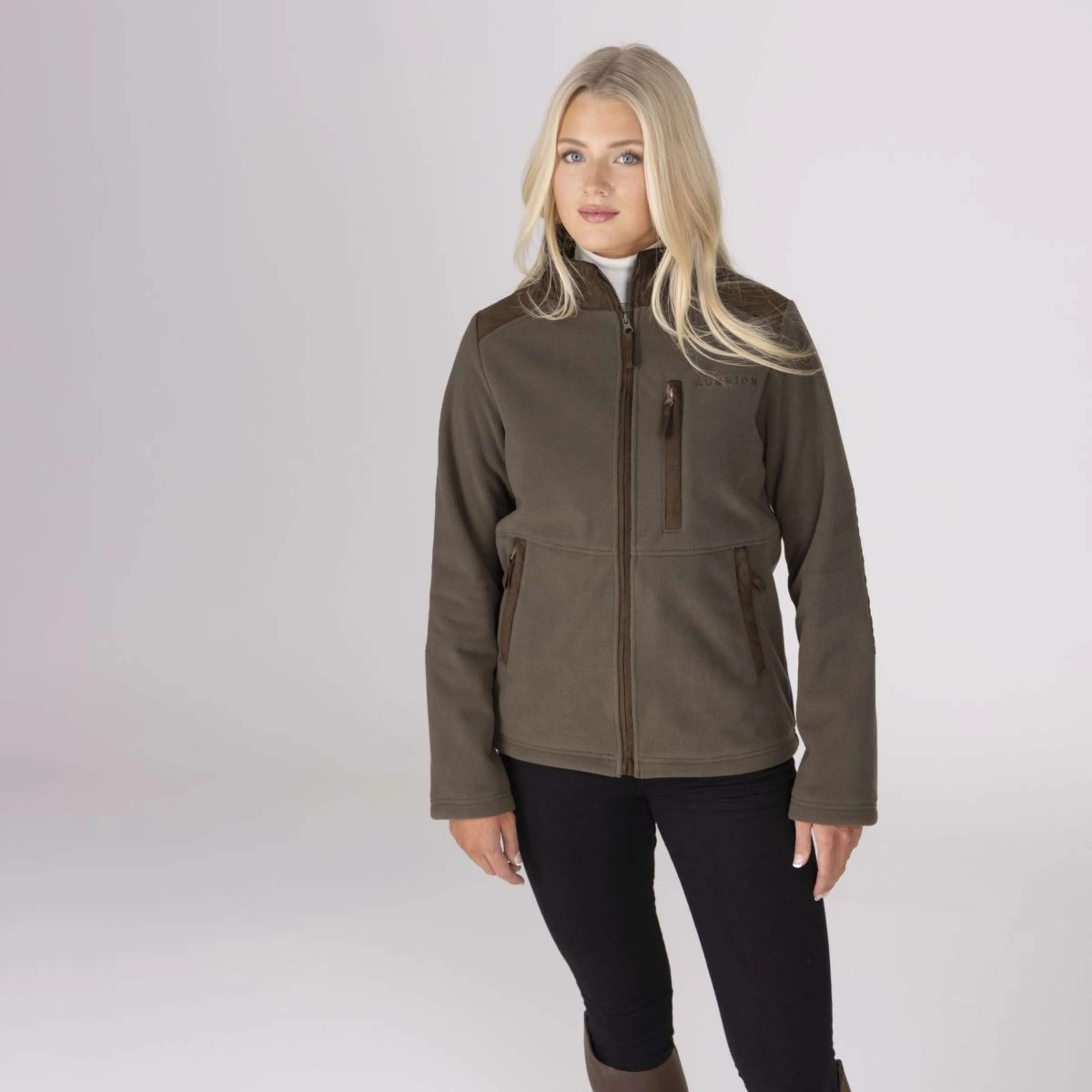 Aubrion by Shires Veste Heritage Fleece Olive foncé - Image 56
