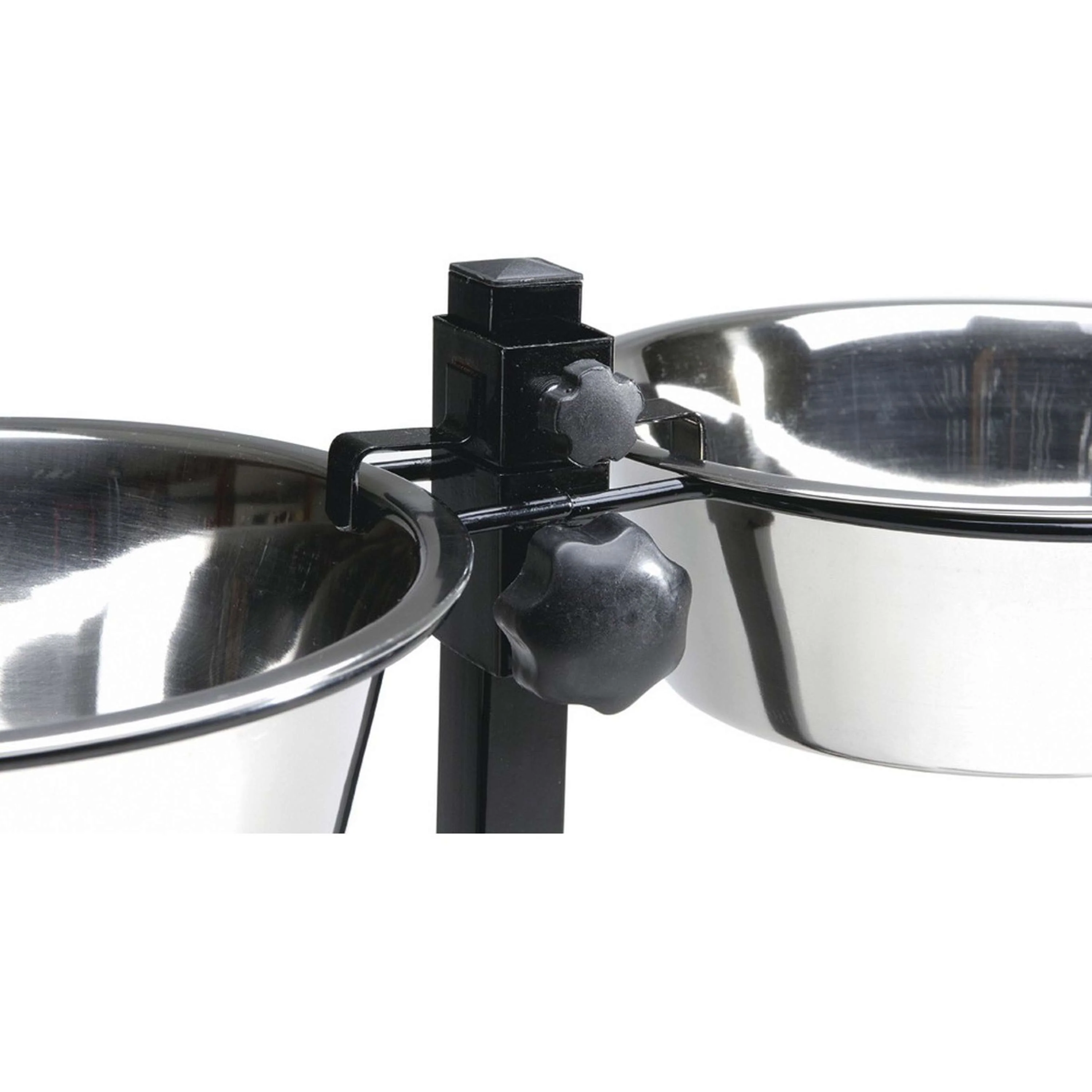 Beeztees Porte-Écuelle pour 2 Gamelles en Acier Inoxydable Noir - Image 2