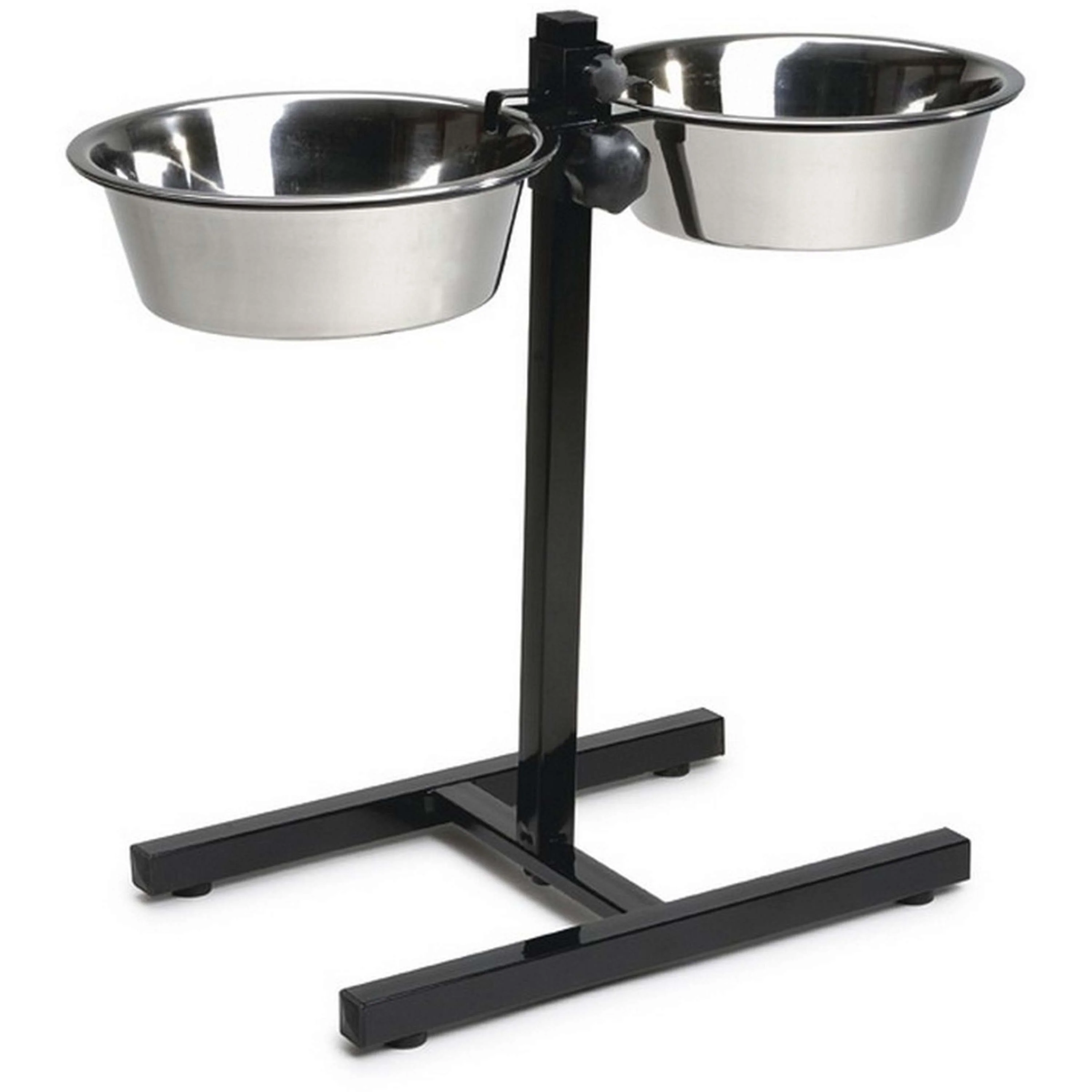 Beeztees Porte-Écuelle pour 2 Gamelles en Acier Inoxydable Noir - Image 3