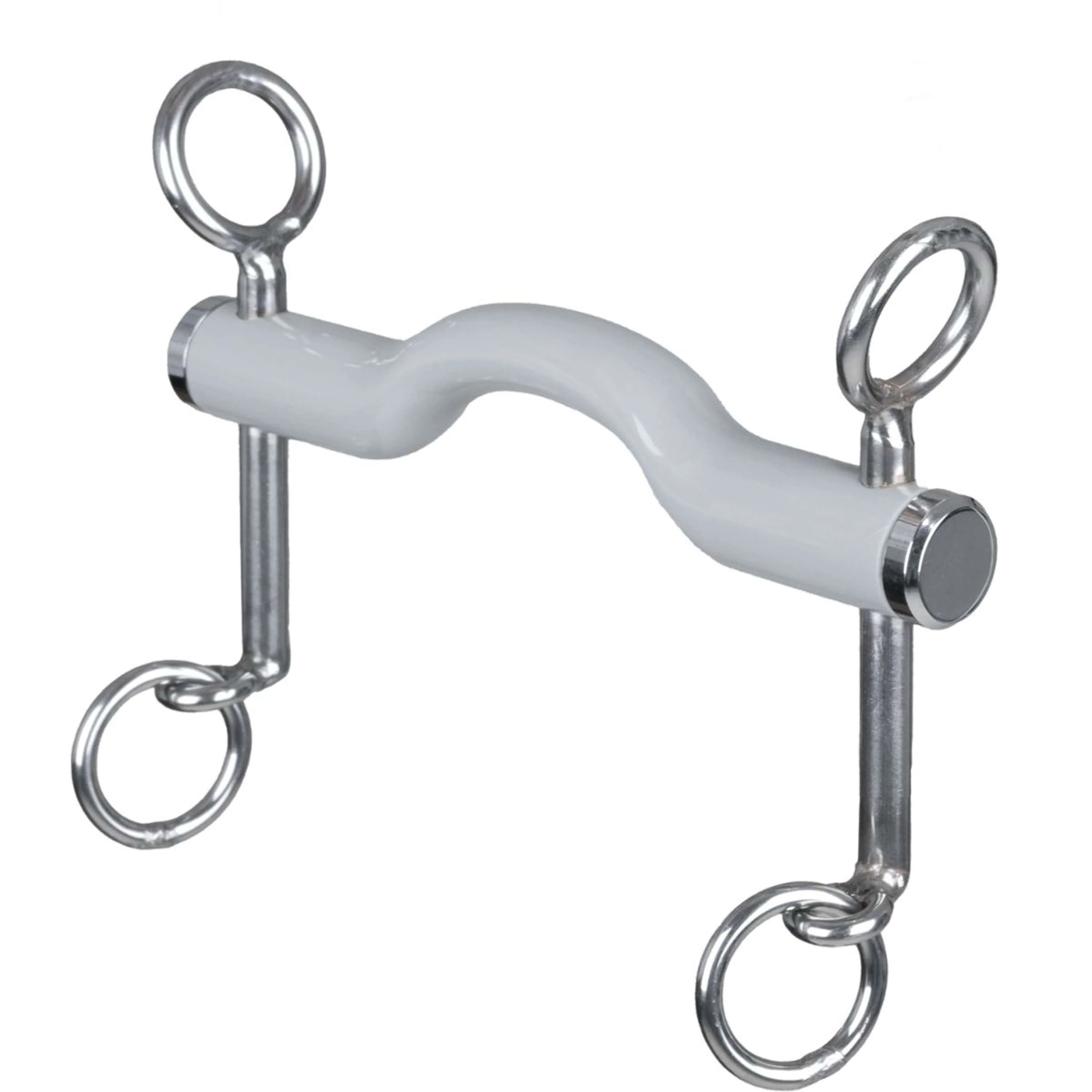 Beris Mors de Dressage Gebogen Stang Short Soft Blanc