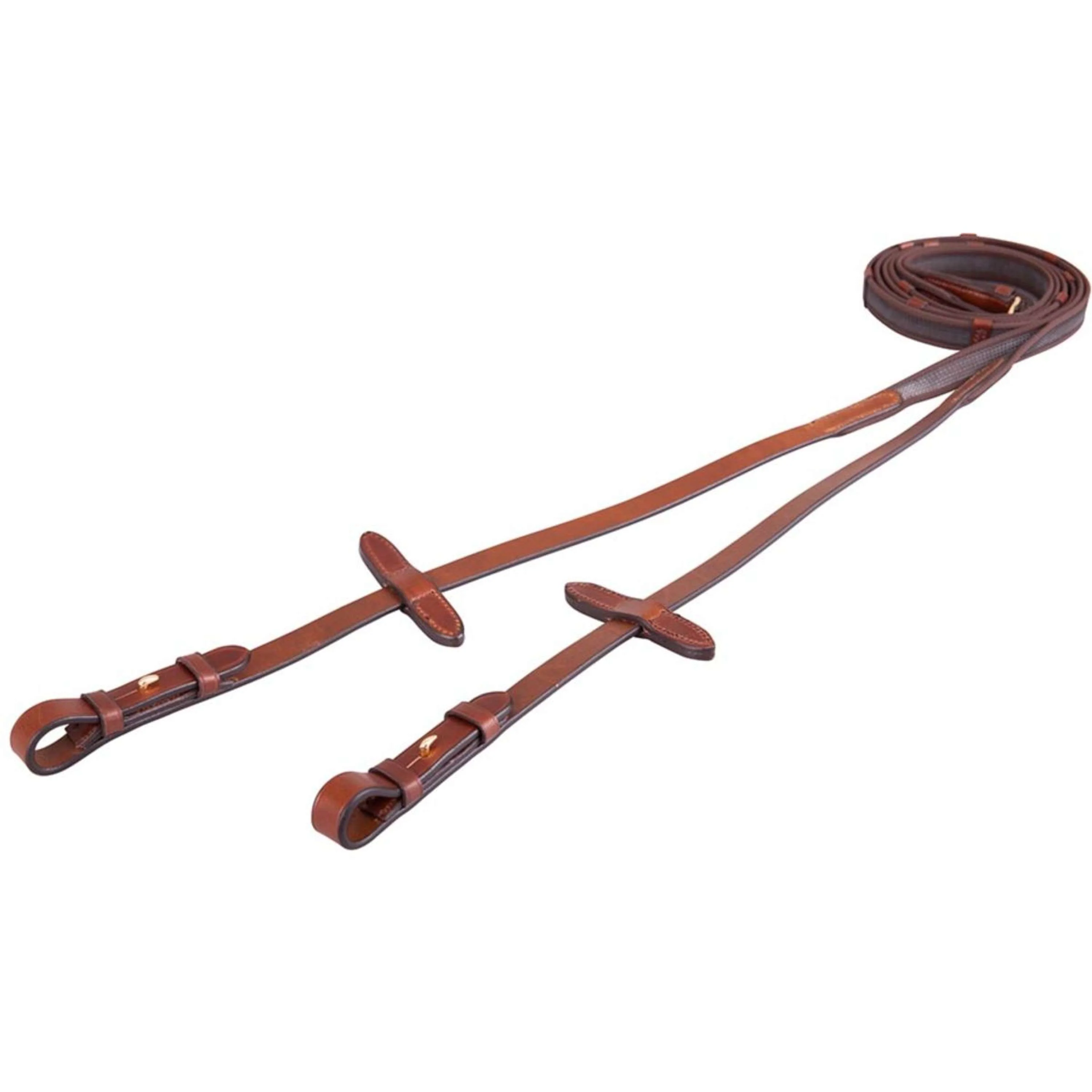 BR Rênes Linge 19mm Antidérapant Blinde Tabac - Image 3
