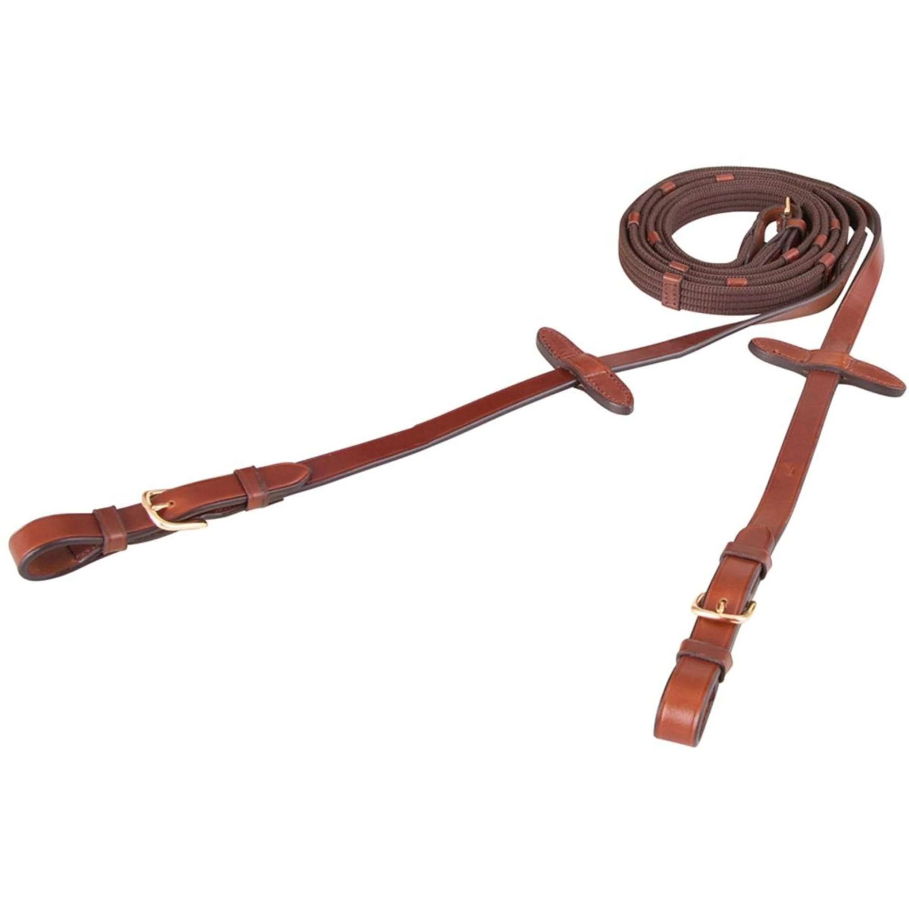 BR Rênes Linge 19mm Boucles Rondes Tobacco/gold - Image 3